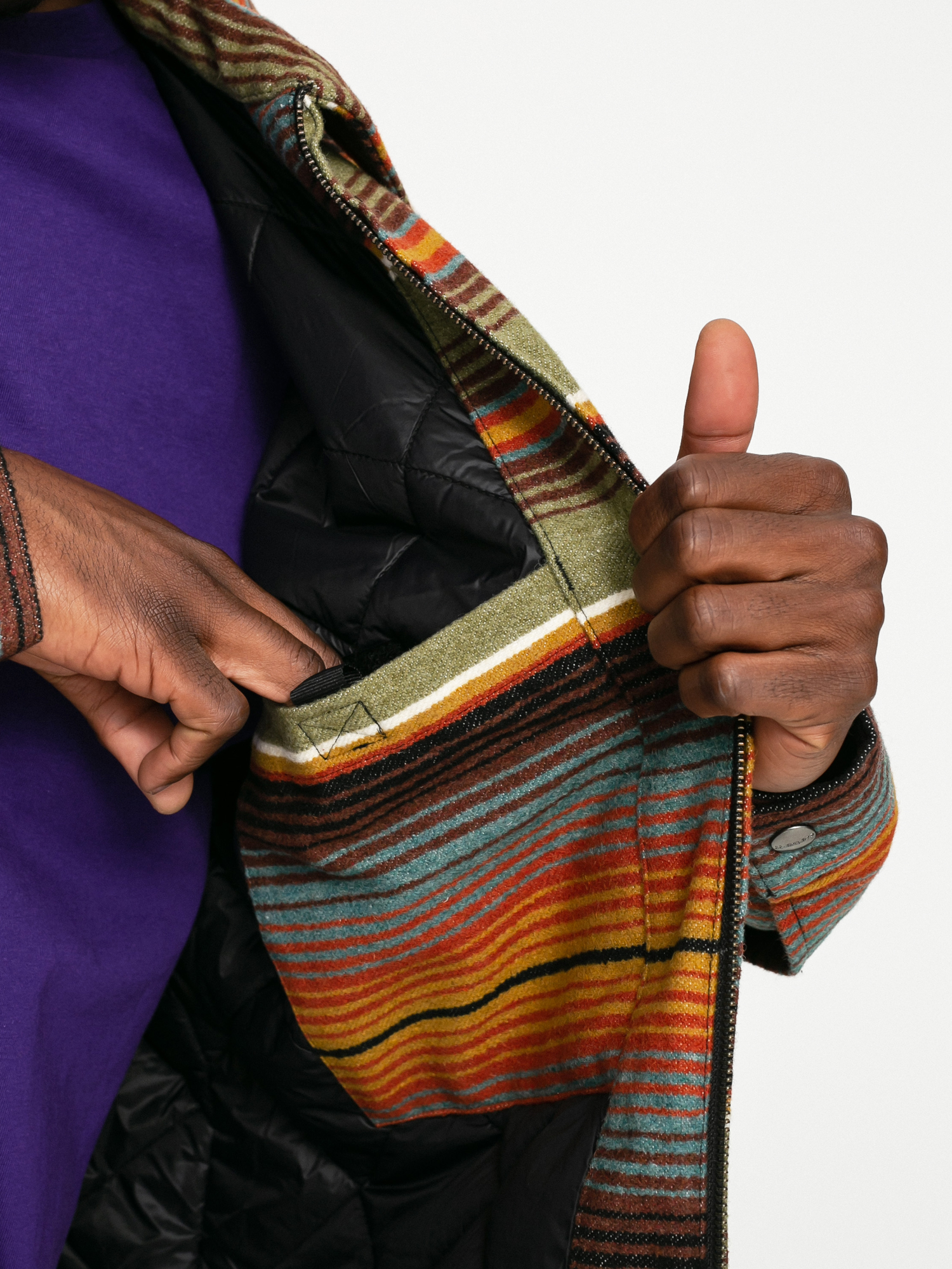 Carhartt WIP Detroit Tuscon Jacket (tuscon stripe dollar green)