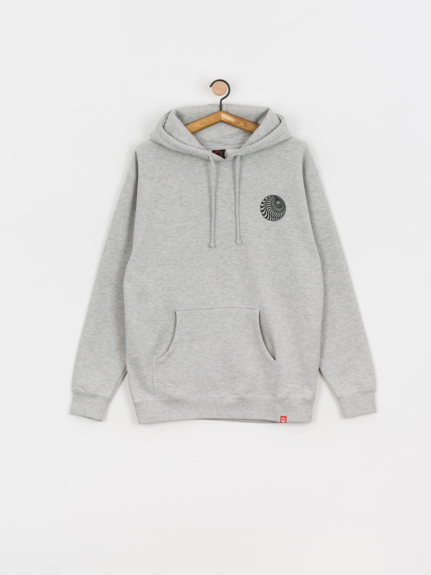 Spitfire Skewed Classic HD Hoodie (grey heather w/black prints)