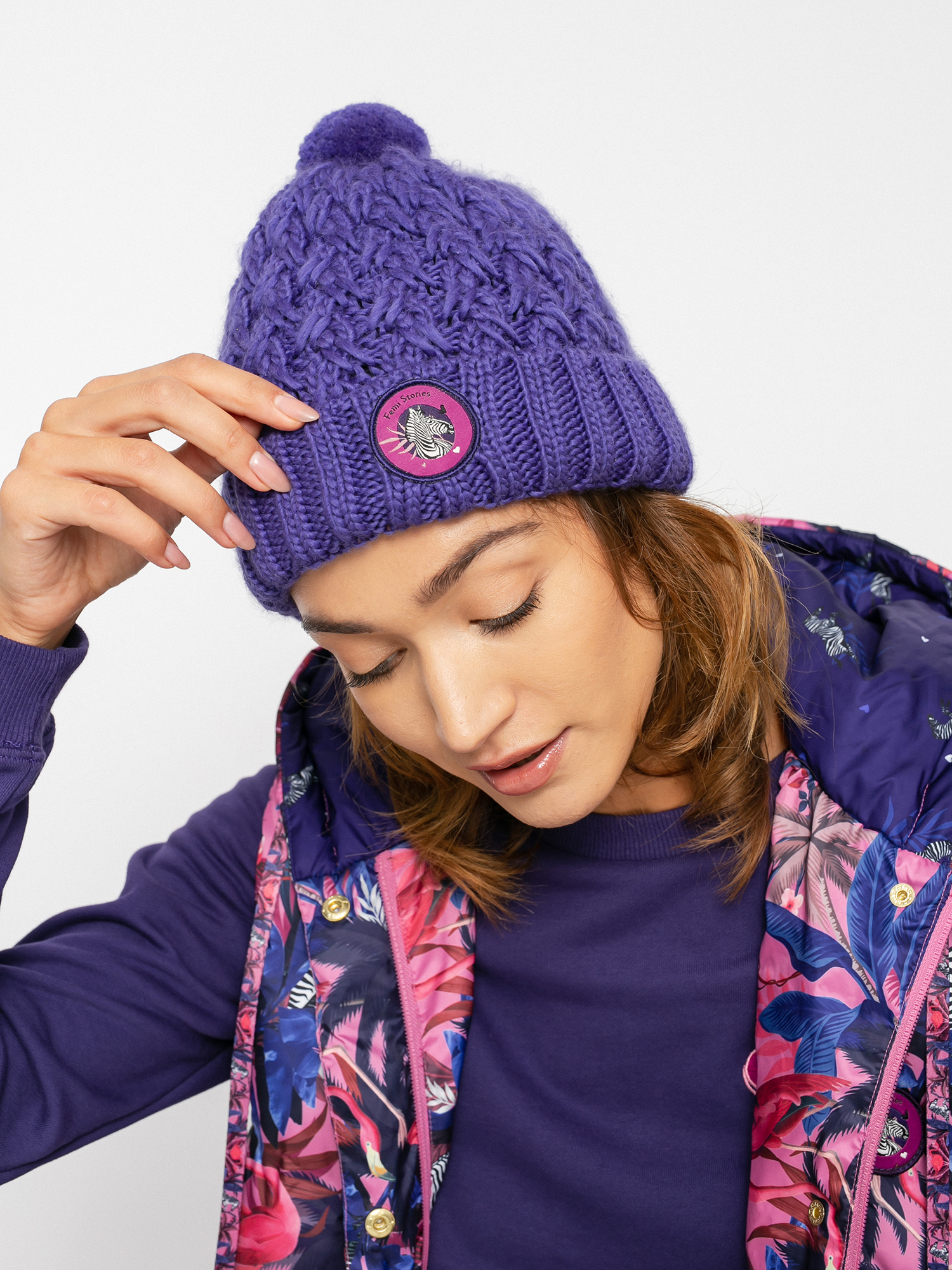 Femi Stories Angel Beanie Wmn (prpl)