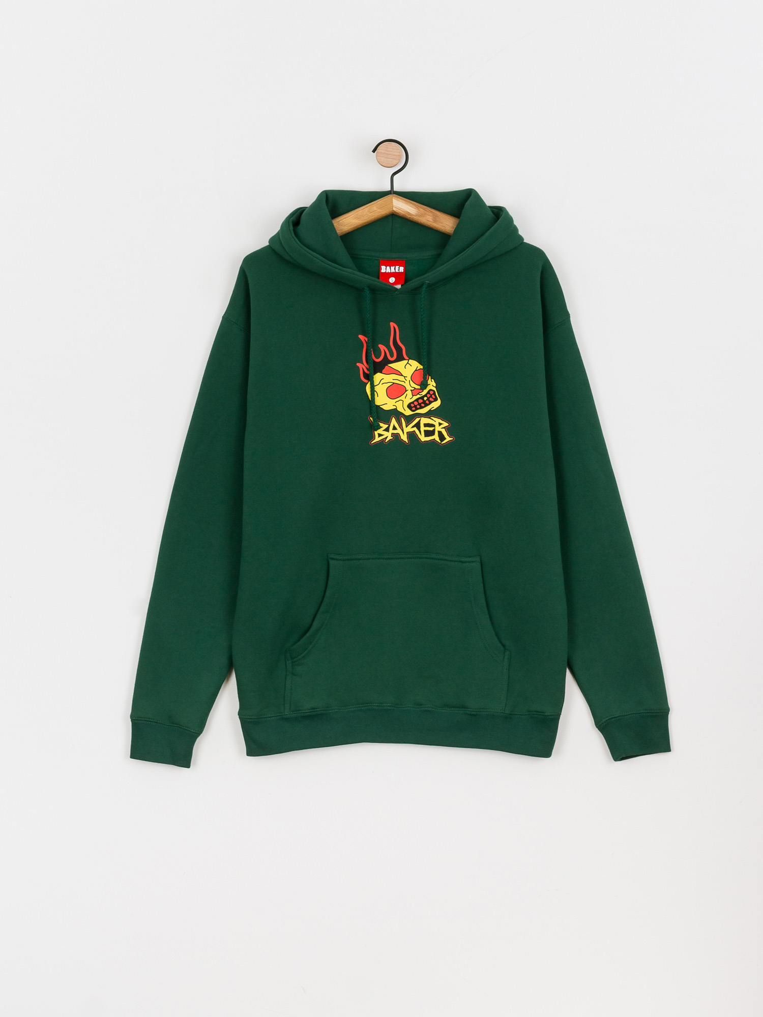 【BAKER SKATEBOARDS】 Arch Logo Hoodie / Army Green black-hoodie-baker-new.jpg?v=