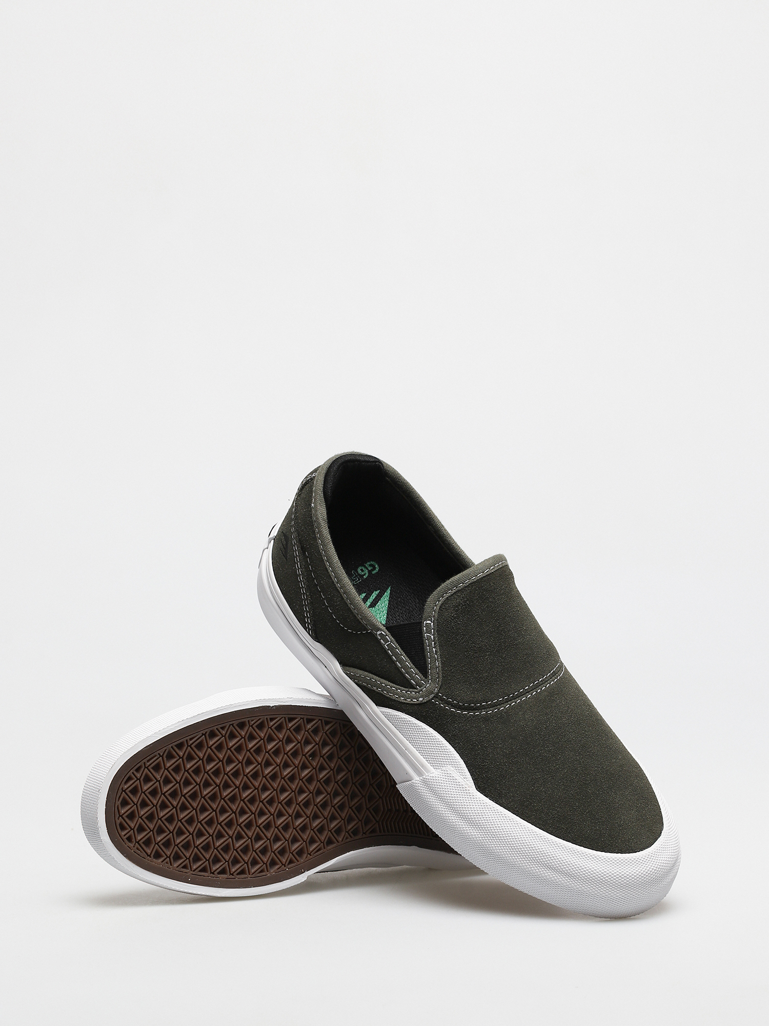 olive slip on shoes