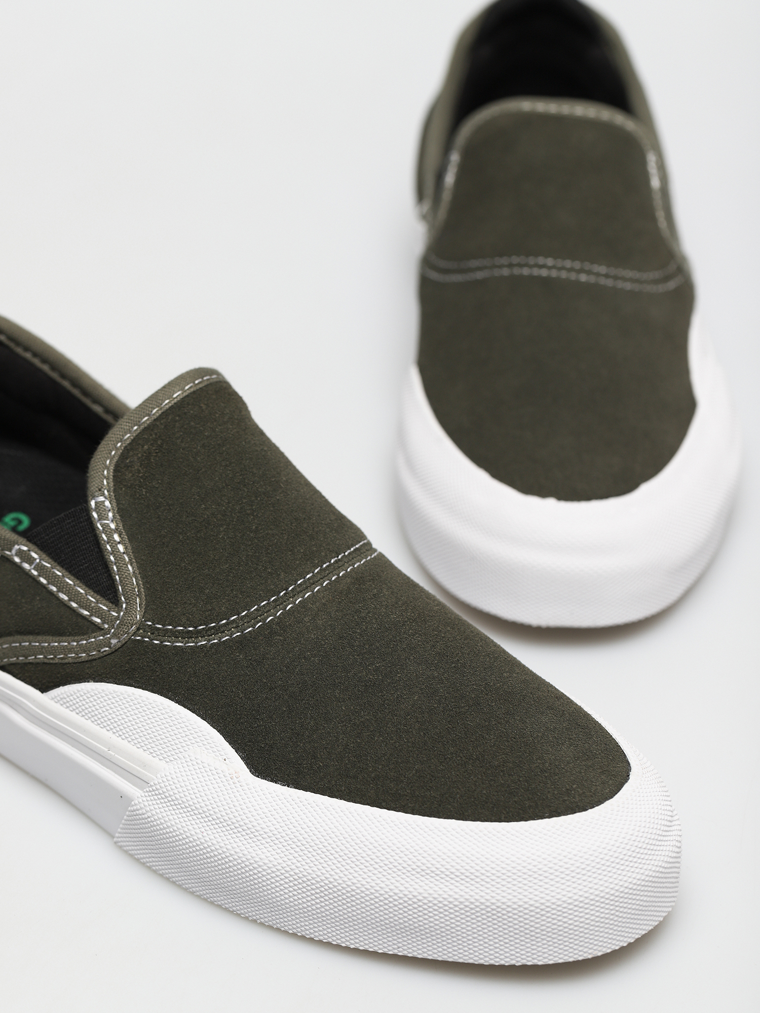 olive slip on shoes