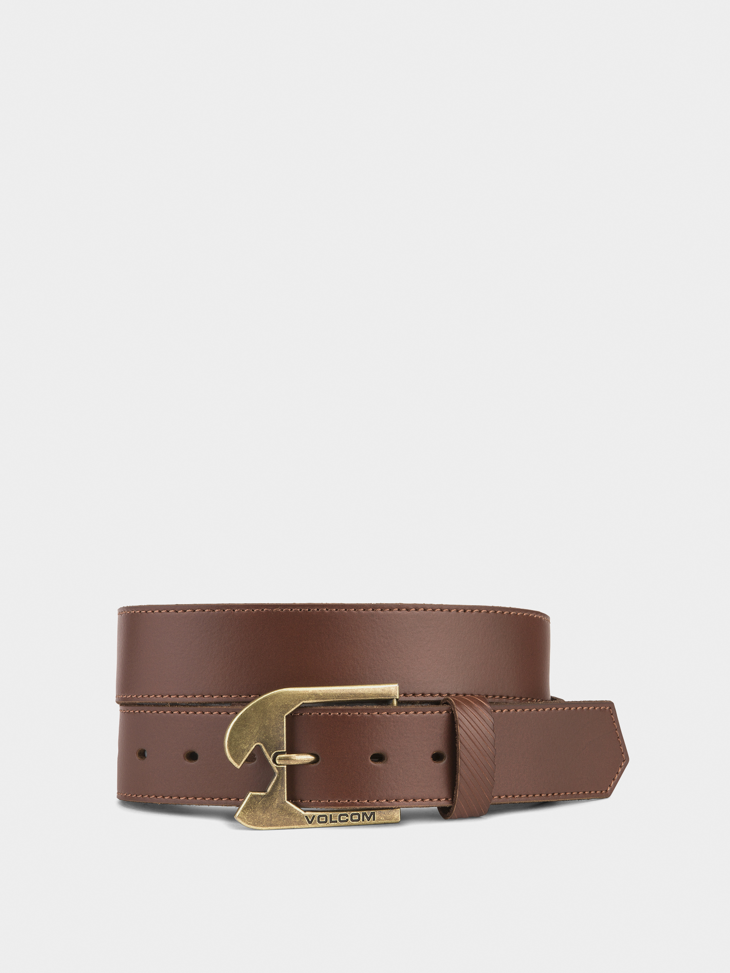 Volcom Skully Leather Belt - brown (brown)