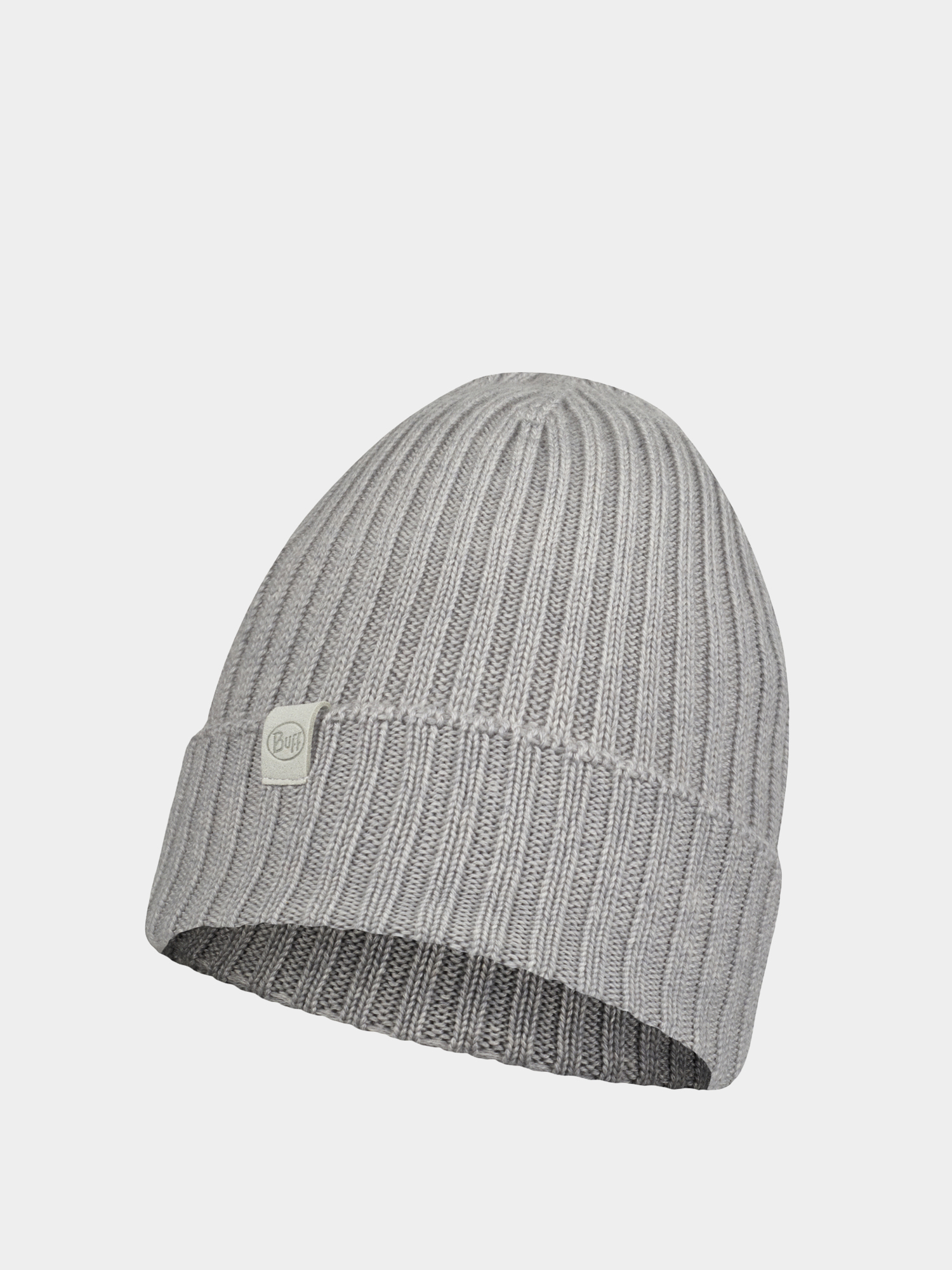 Buff Merino Wool Beanie (light grey)