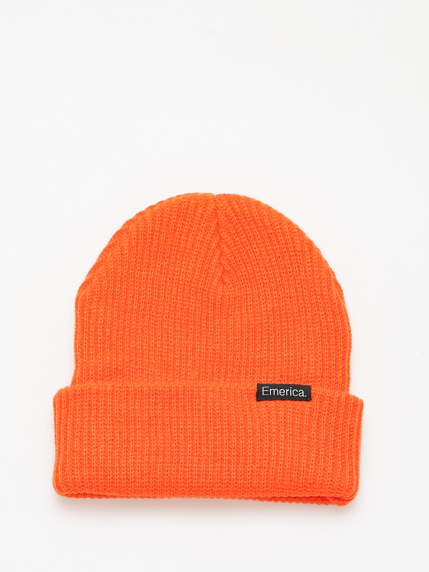 beanie with orange logo