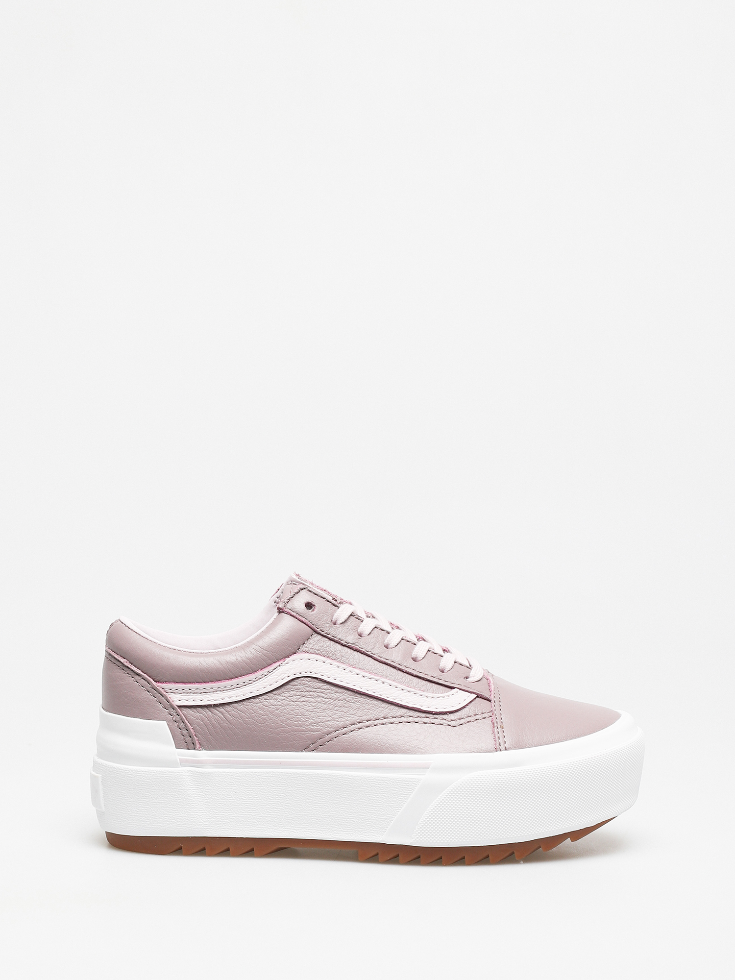 Vans Old Skool Stacked Shoes (tumbled lthr/prpdv/trwht)