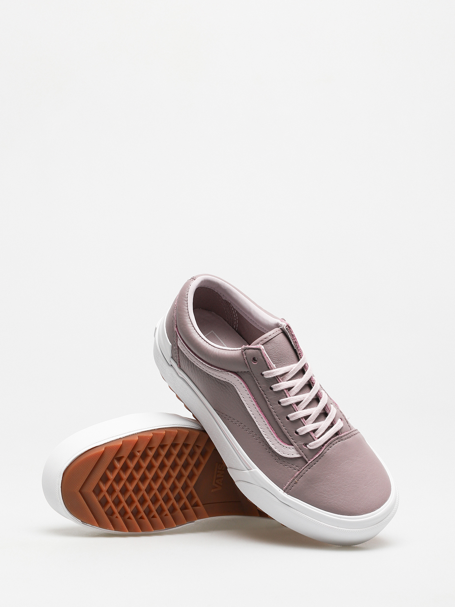 Vans Old Skool Stacked Shoes (tumbled lthr/prpdv/trwht)