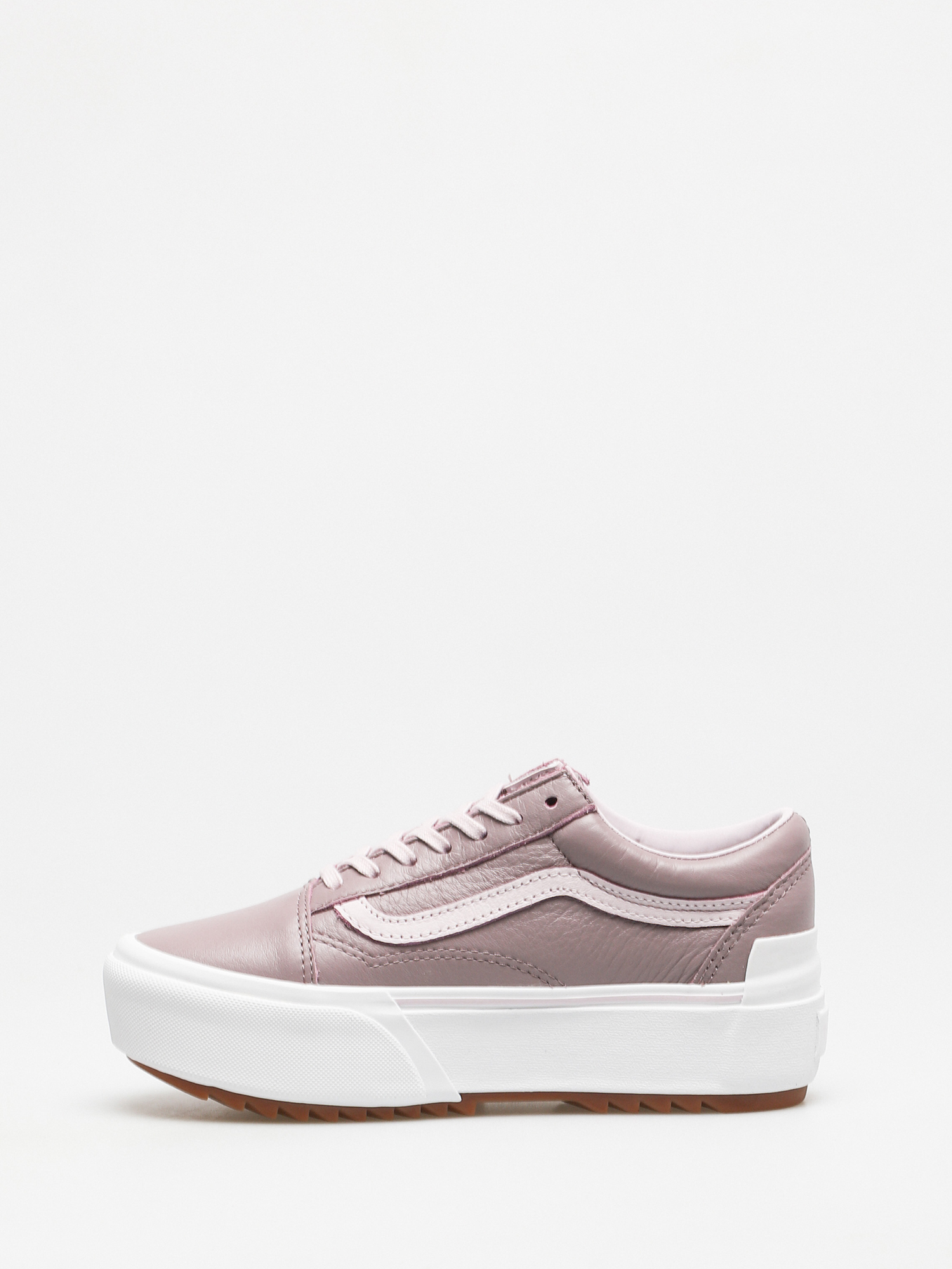 Vans Old Skool Stacked Shoes (tumbled lthr/prpdv/trwht)