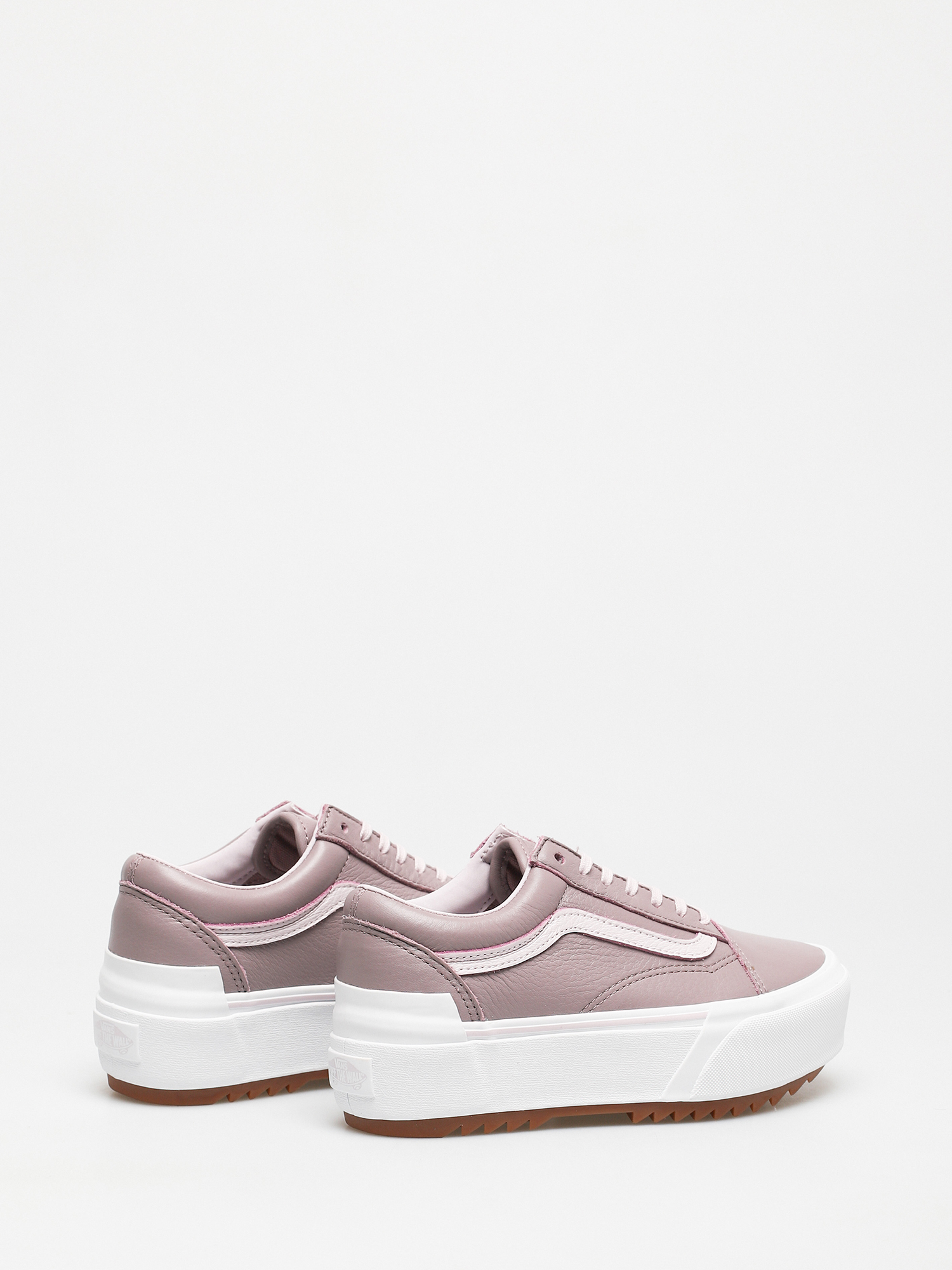 Vans Old Skool Stacked Shoes (tumbled lthr/prpdv/trwht)