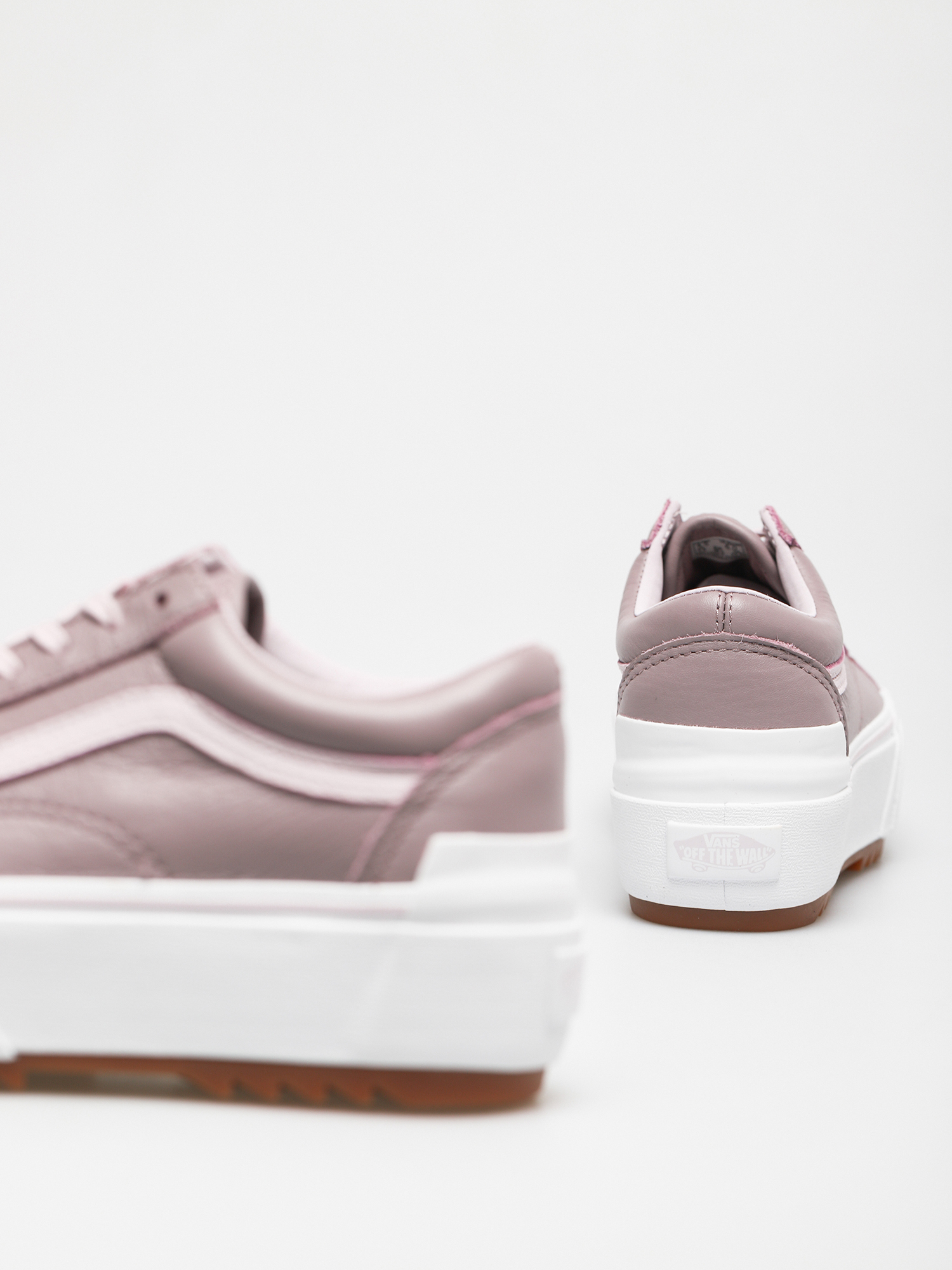 Vans Old Skool Stacked Shoes (tumbled lthr/prpdv/trwht)