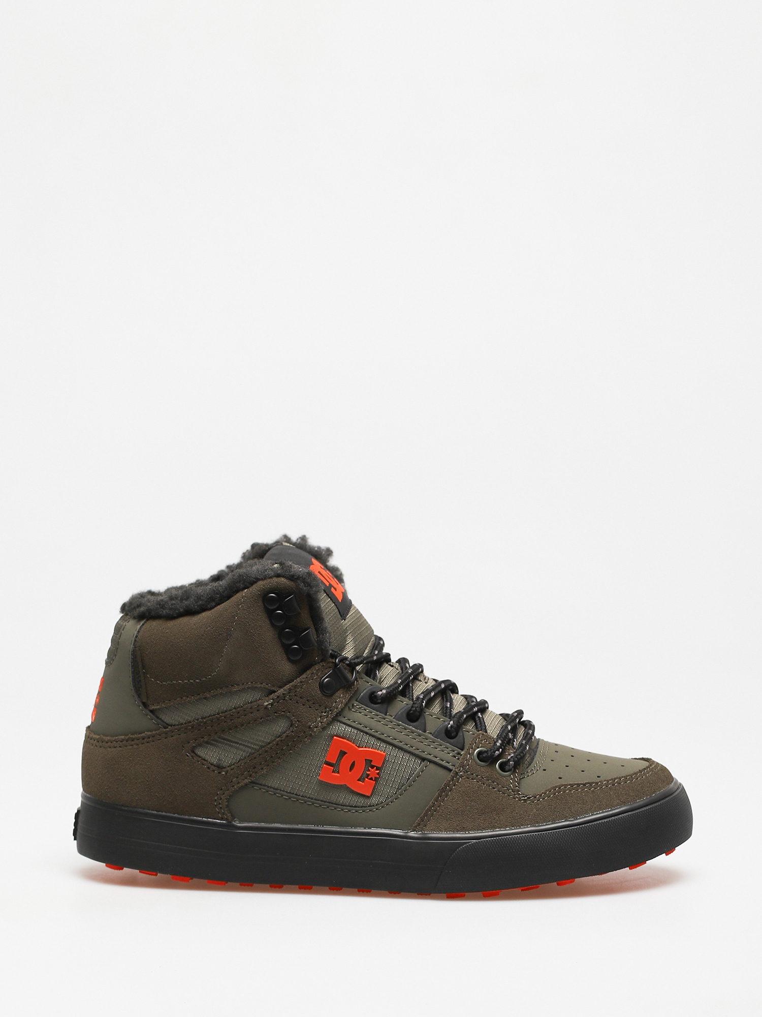 DC Pure High Top Wc Wnt Schuhe (dusty olive/orange)