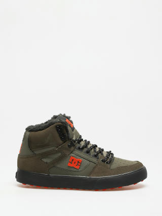 DC Pure High Top Wc Wnt Shoes (dusty olive/orange)