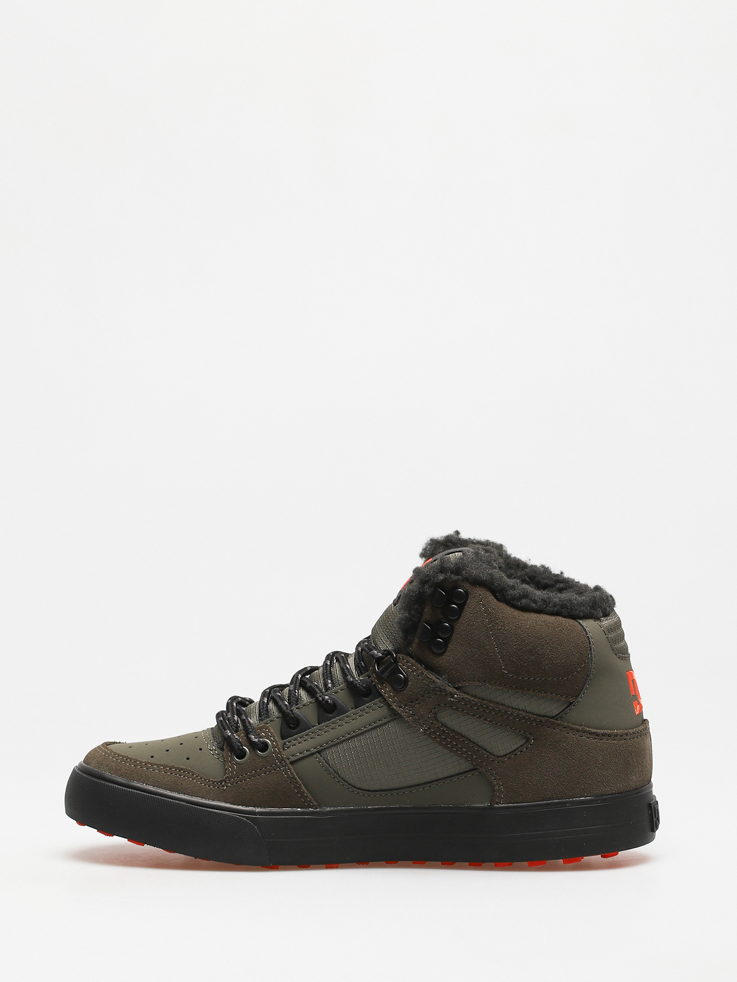 DC Pure High Top Wc Wnt Schuhe (dusty olive/orange)