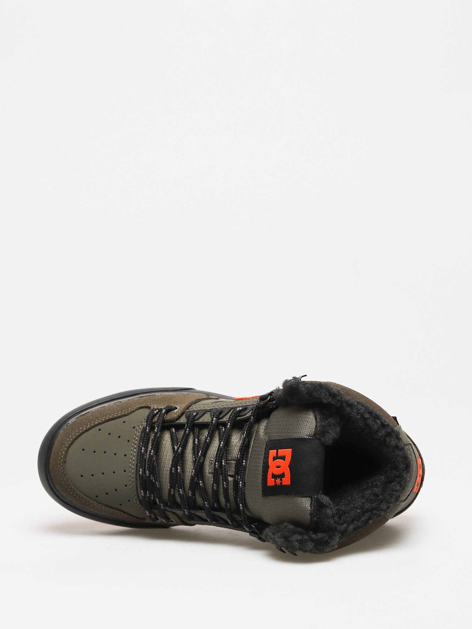 DC Pure High Top Wc Wnt Schuhe (dusty olive/orange)