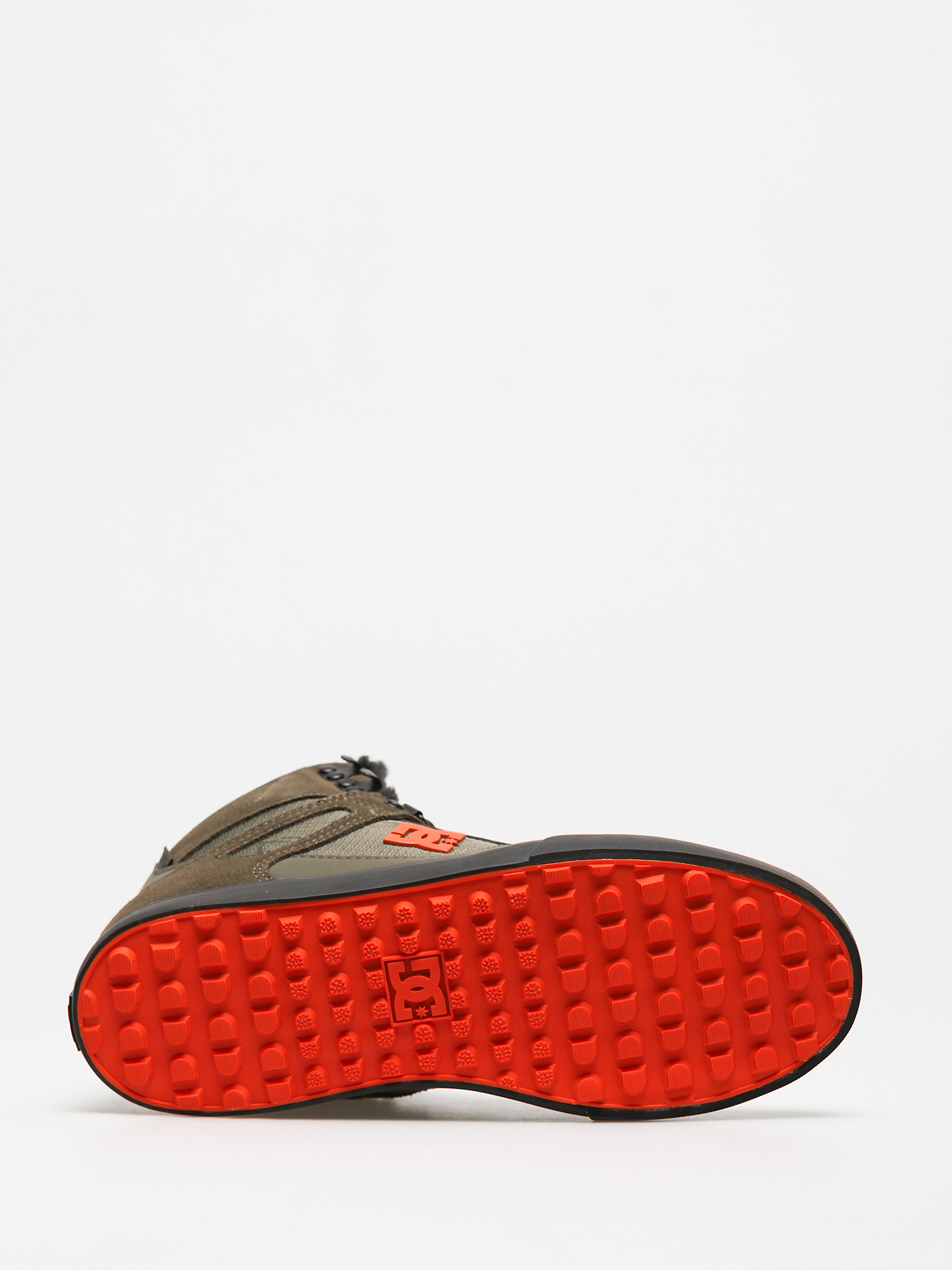 DC Pure High Top Wc Wnt Shoes (dusty olive/orange)