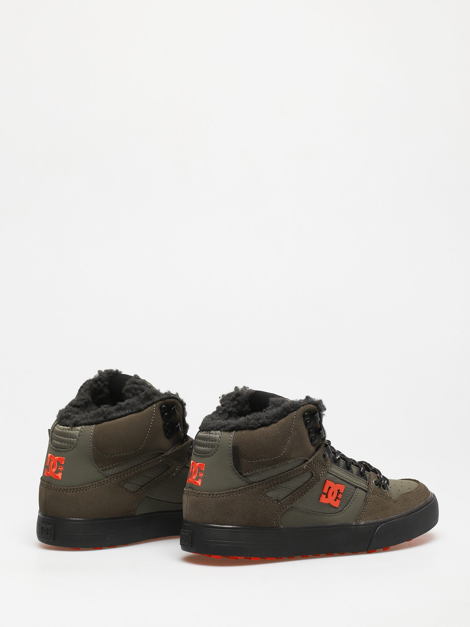 DC Pure High Top Wc Wnt Schuhe (dusty olive/orange)
