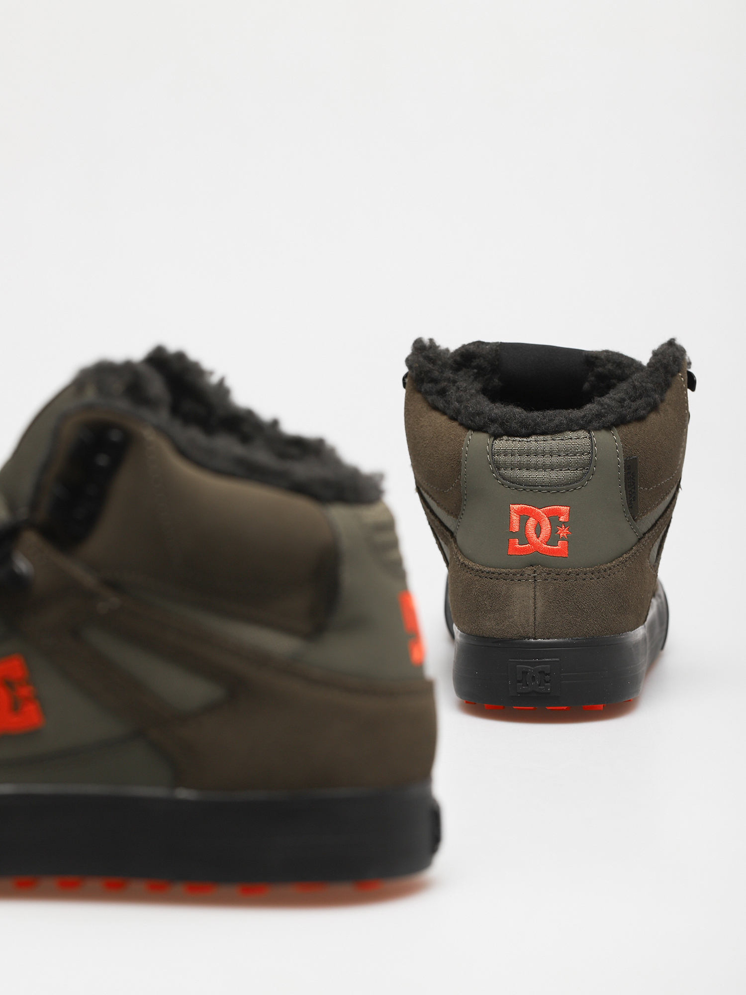 DC Pure High Top Wc Wnt Schuhe (dusty olive/orange)