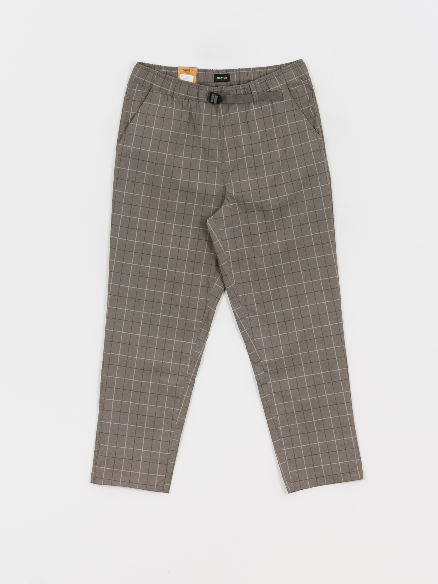 Brixton Steady Cinch Taper Pants (grey plaid)