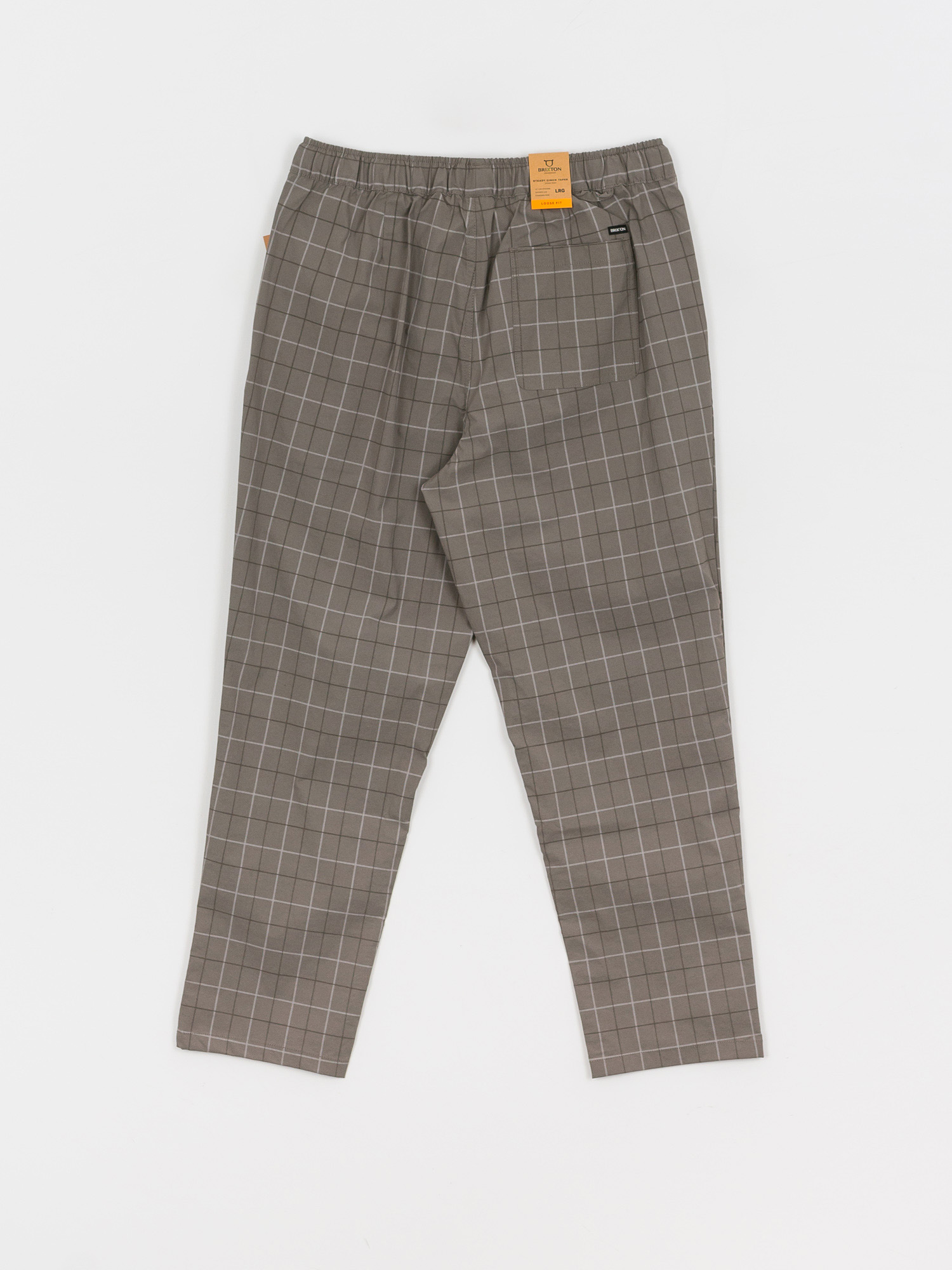 Brixton Steady Cinch Taper Pants (grey plaid)