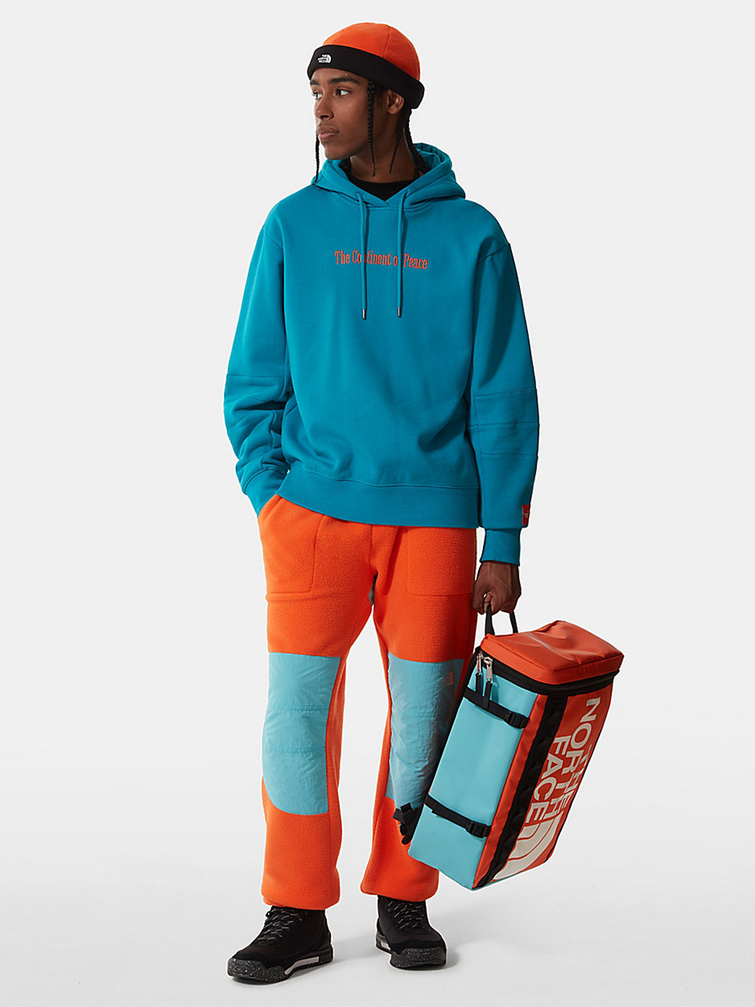 The North Face Base Camp Fuse Box Backpack (red orange/trans antracit blue)