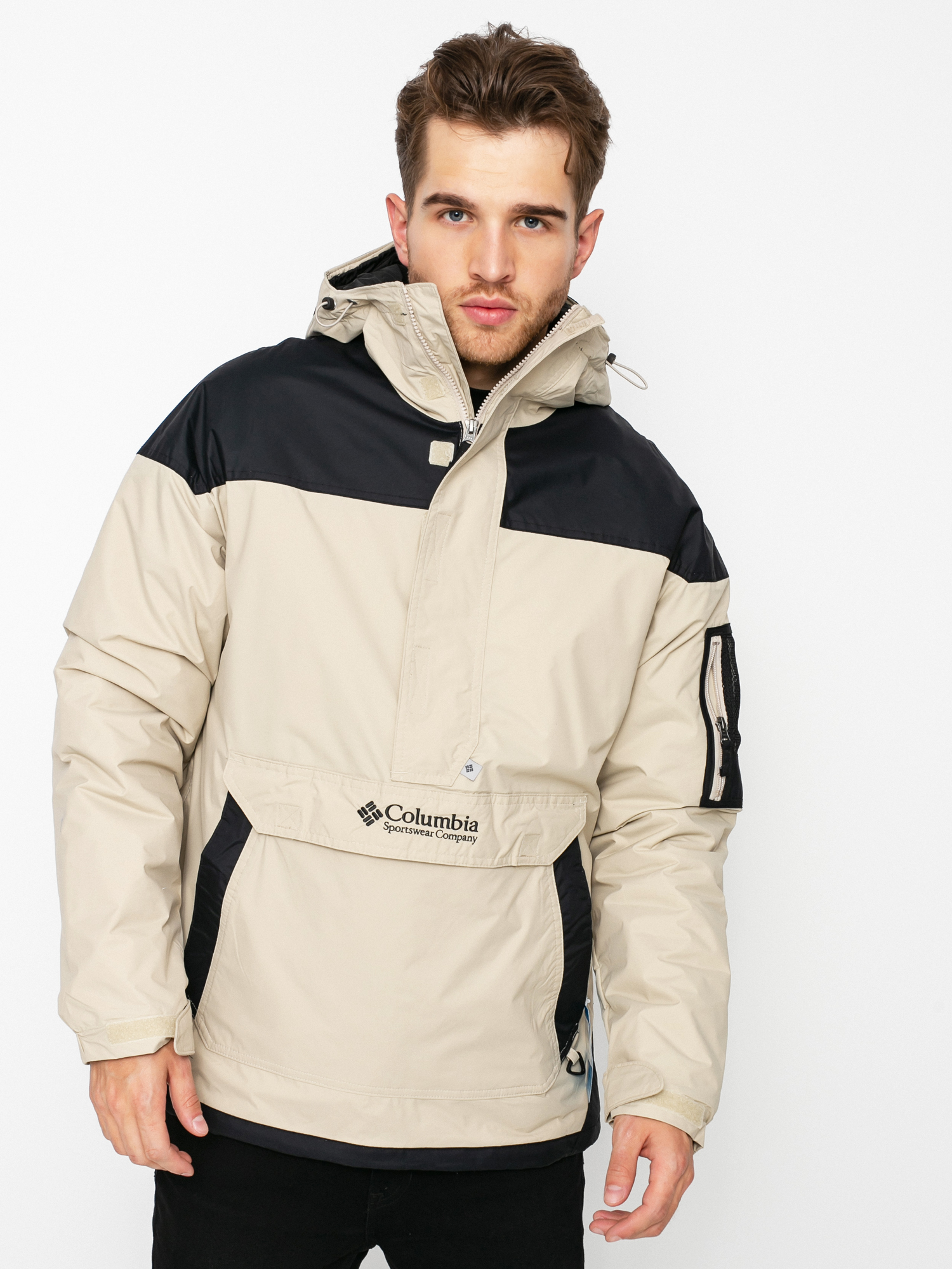 Columbia Challenger Pullover Jacke Beige (ancient fossil/black)