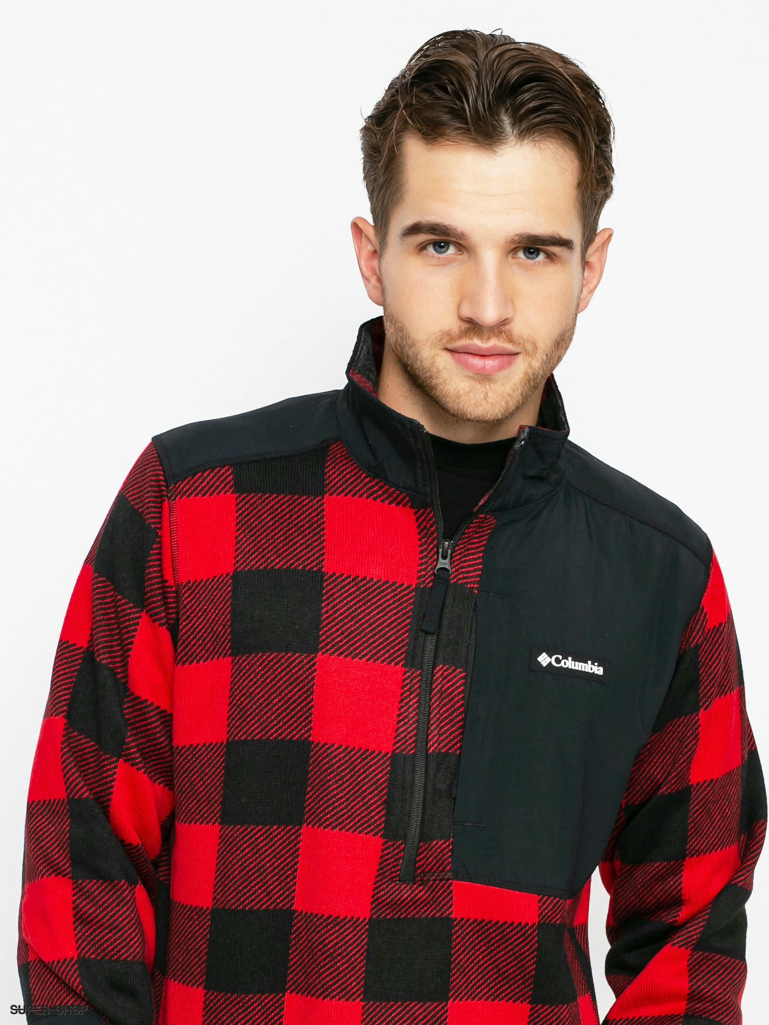 columbia buffalo check fleece