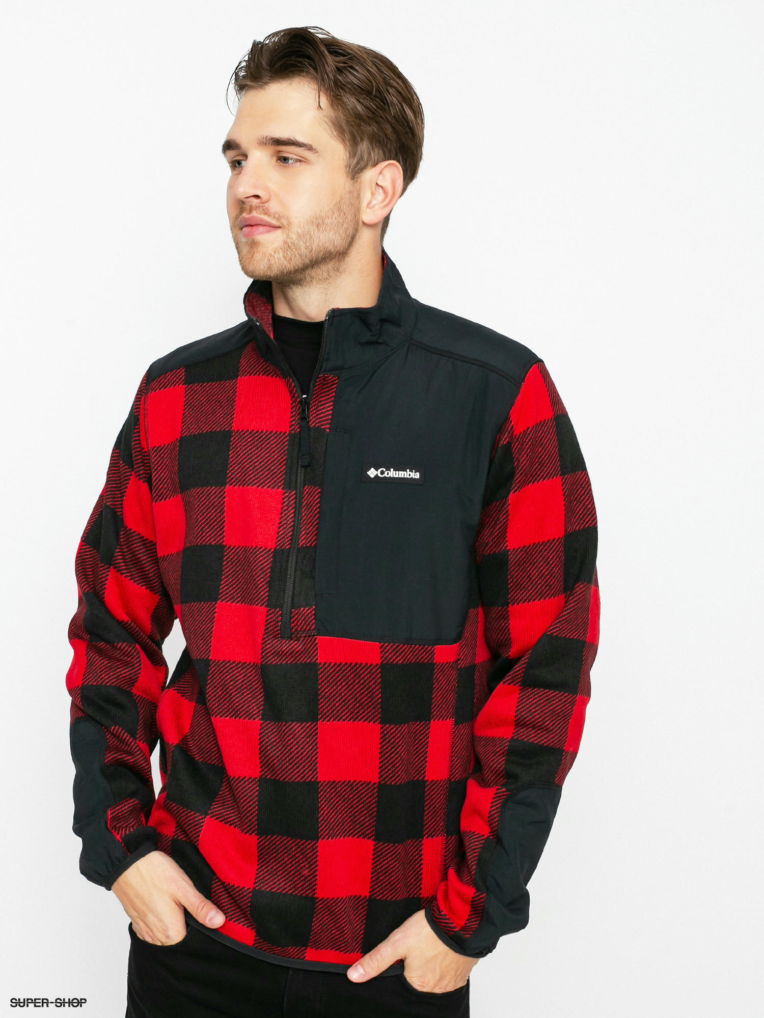 columbia buffalo check fleece