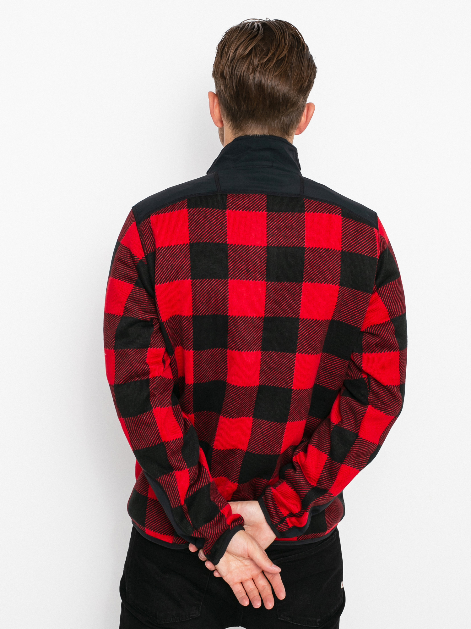 Mens Columbia Sweater Weather Fleece (mountain red buffalo)