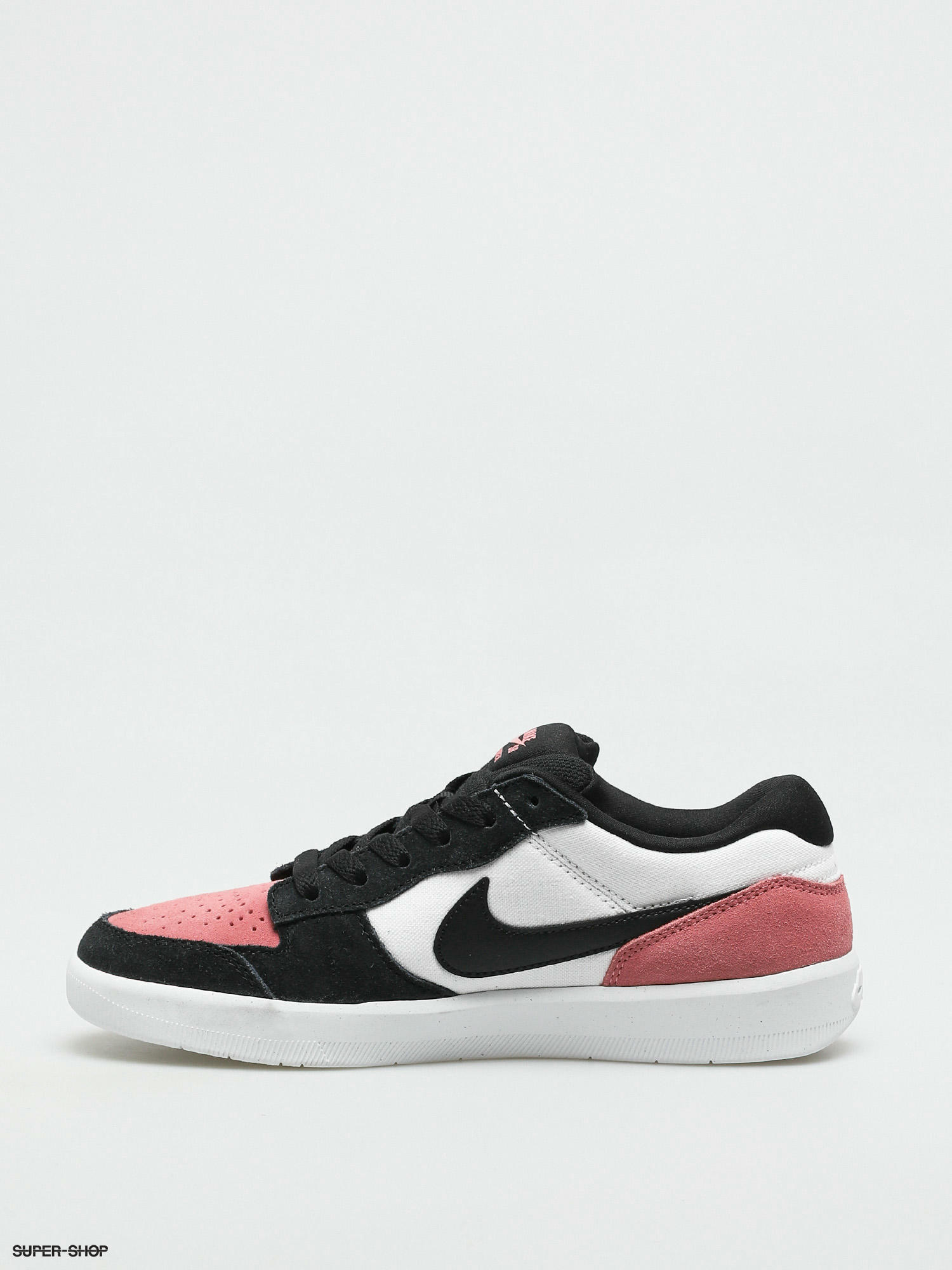 nike black white and pink shoes