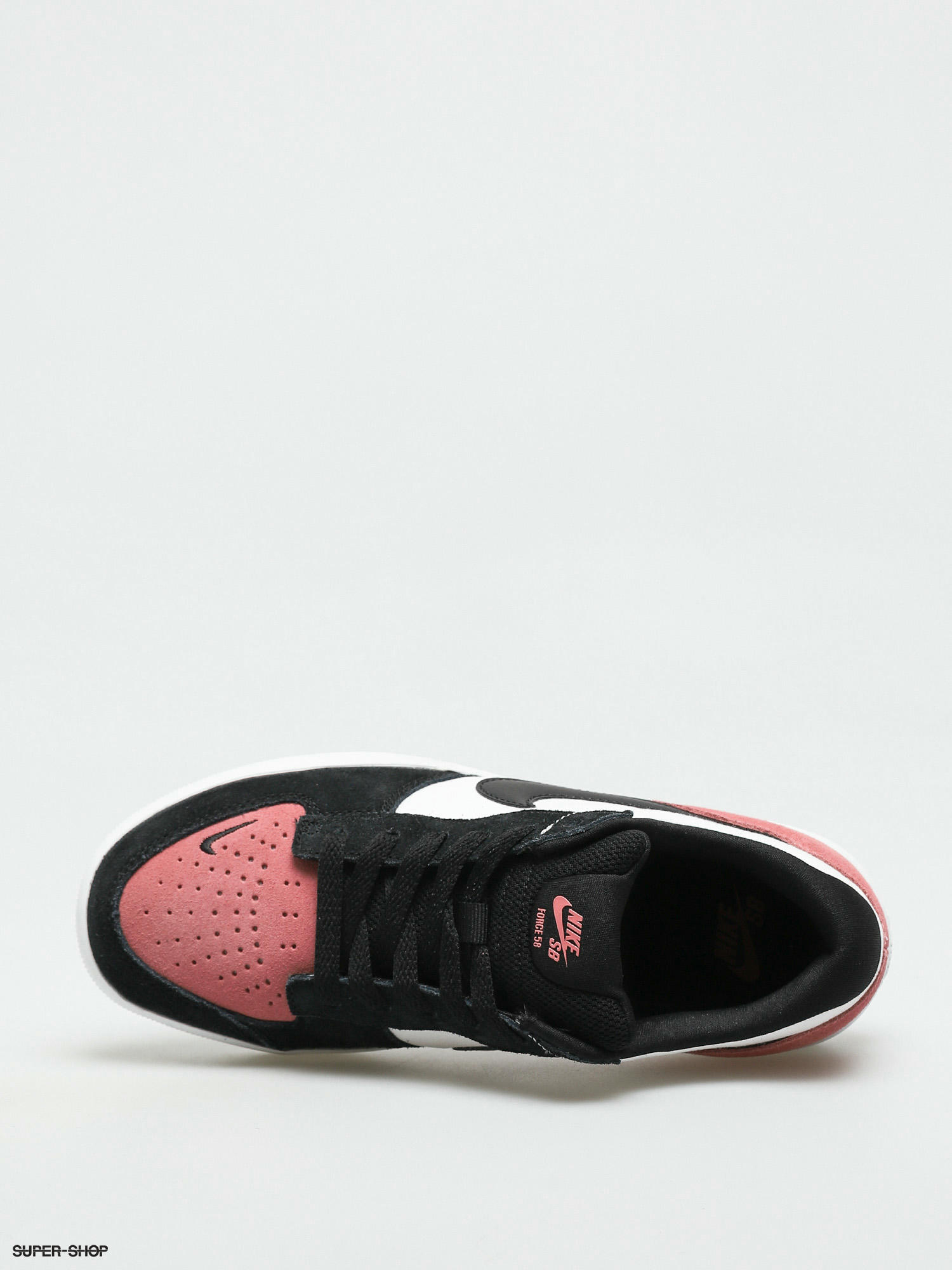 nike black white and pink shoes