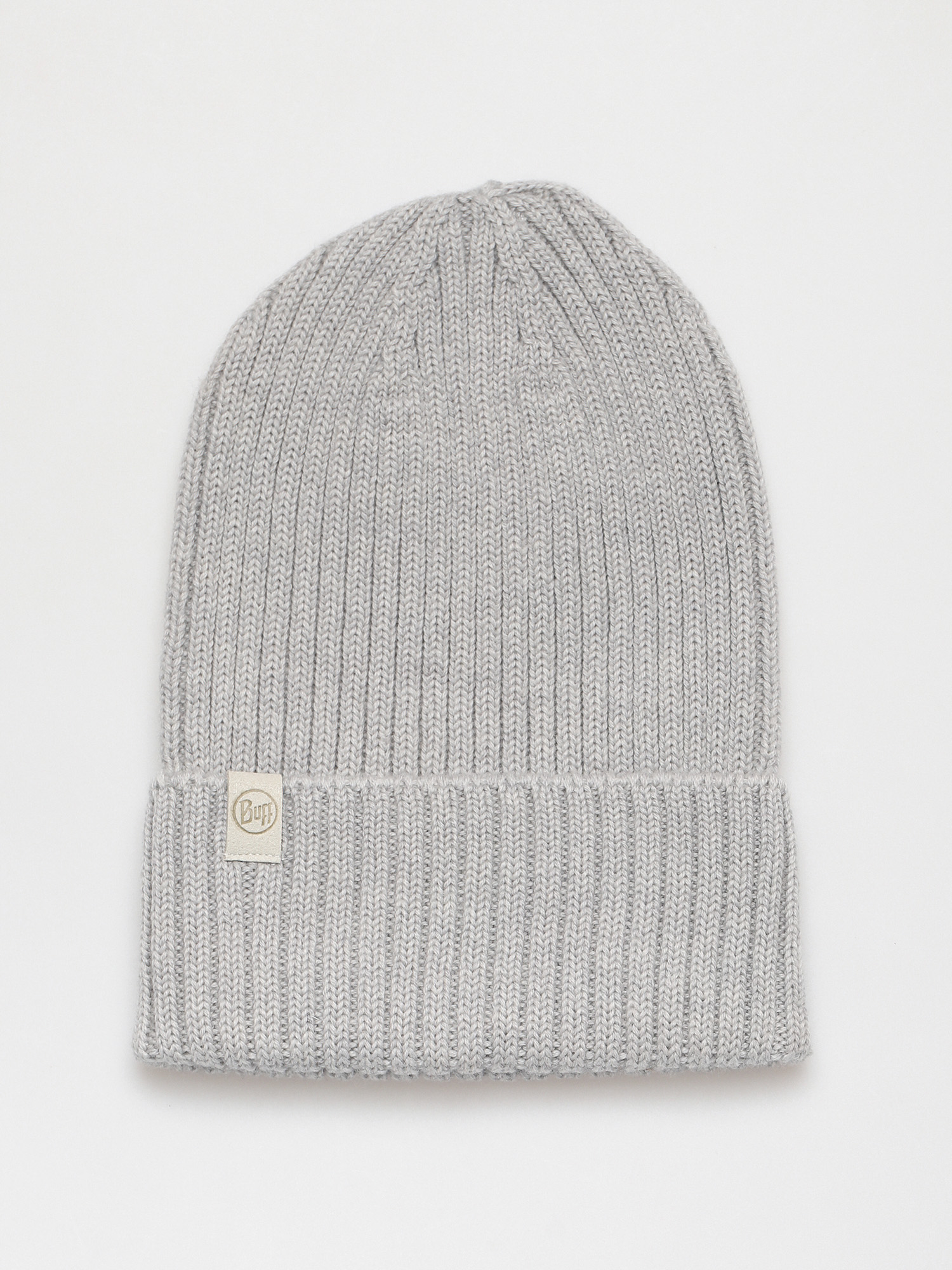 Buff Merino Wool Beanie (light grey)