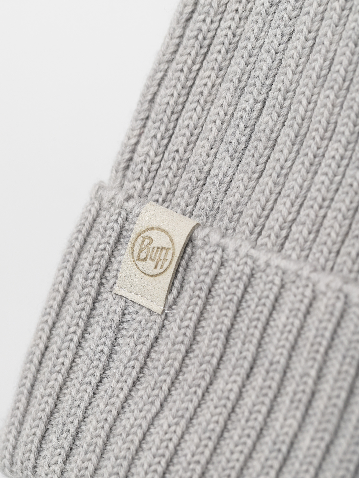 Buff Merino Wool Beanie (light grey)