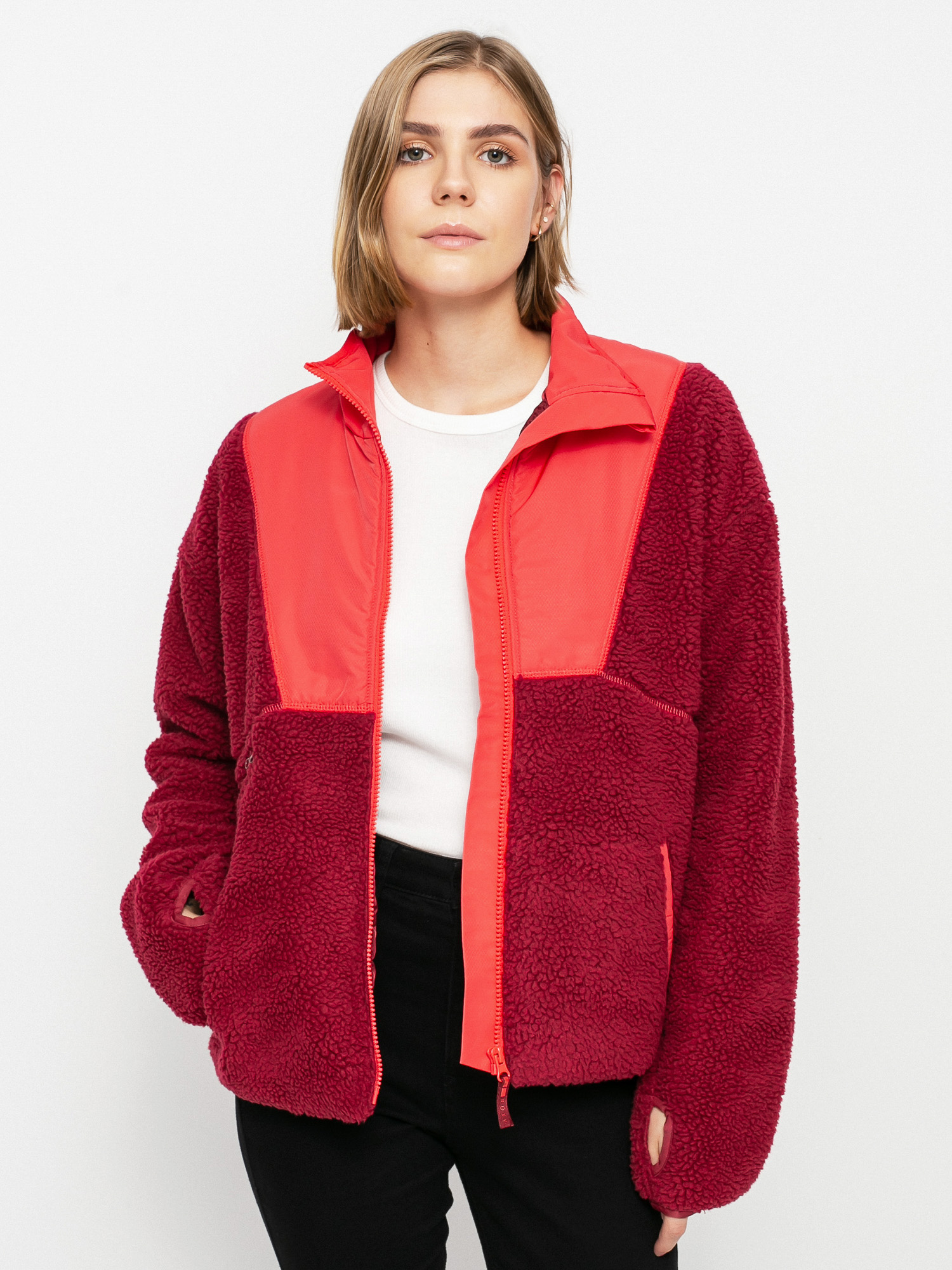 Womens Roxy Unforgettable Landscapes Fleece (tibetan red)