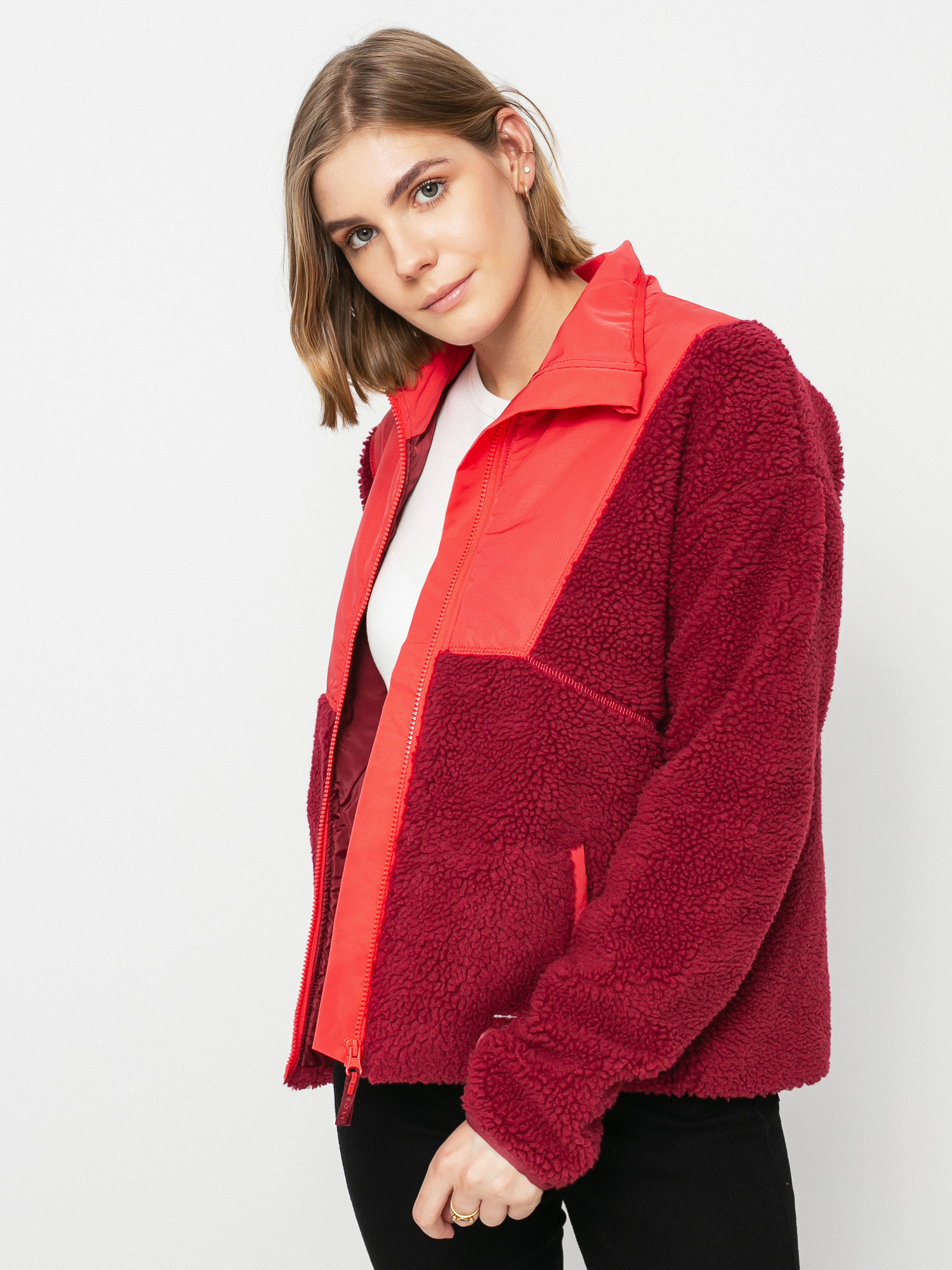 Womens Roxy Unforgettable Landscapes Fleece (tibetan red)