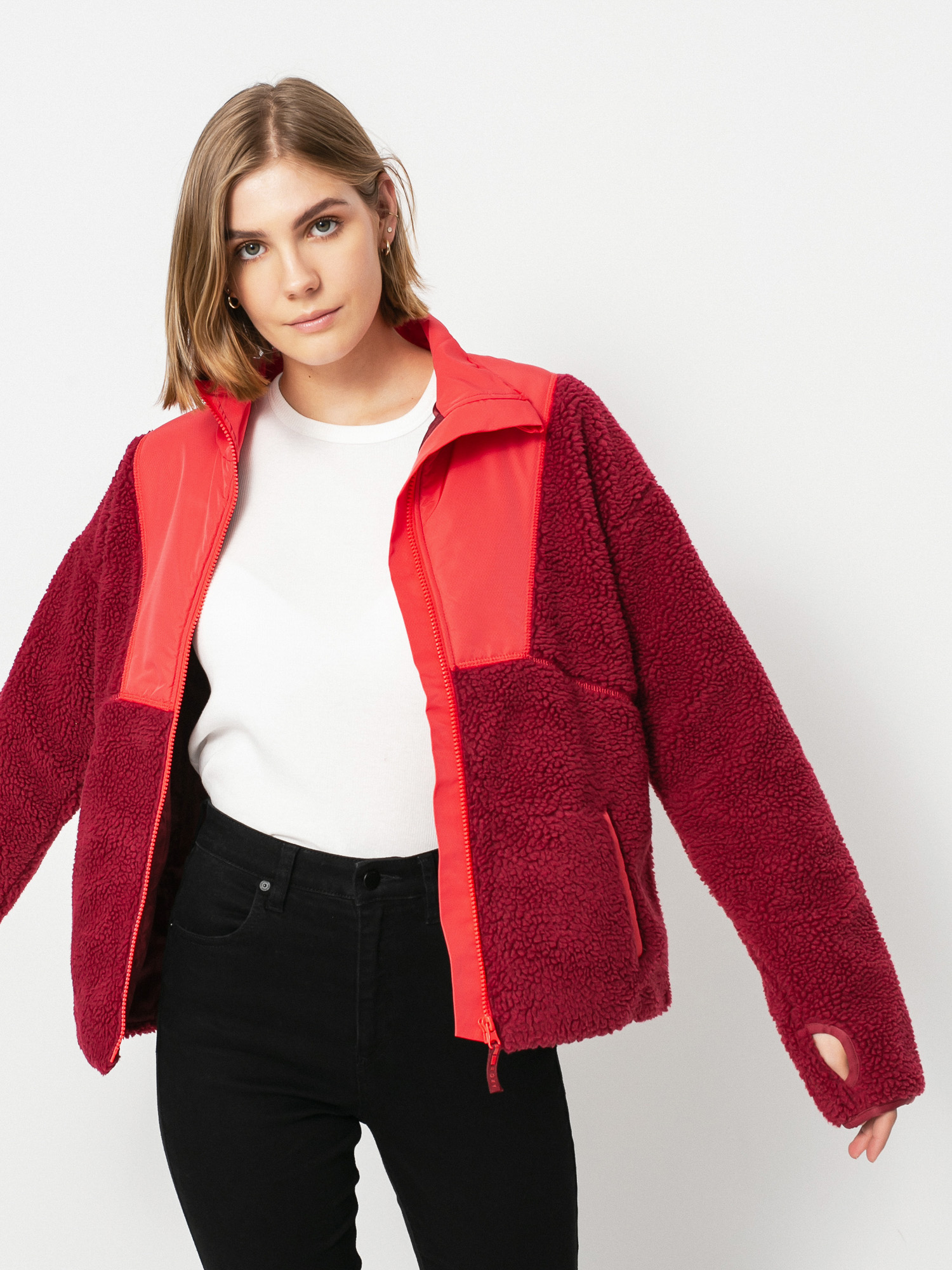 Womens Roxy Unforgettable Landscapes Fleece (tibetan red)