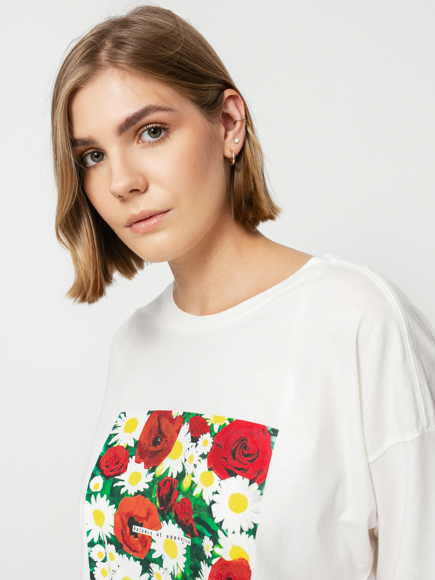 RVCA Super Bloom Bf Crop T-shirt Wmn (vintage white)
