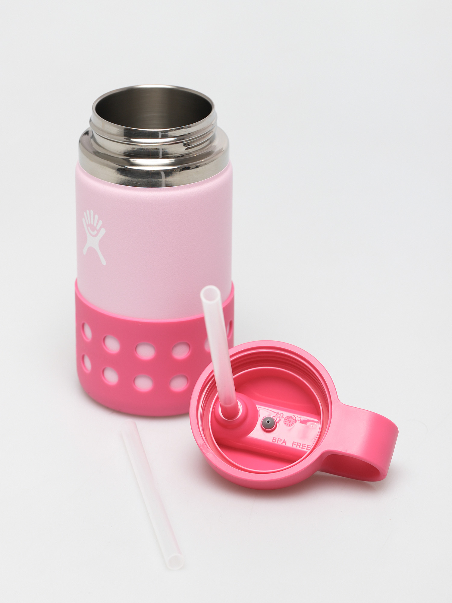 Hydro Flask Kids Wide Mouth Straw Lid 355ml JR Bottle (plumeria)