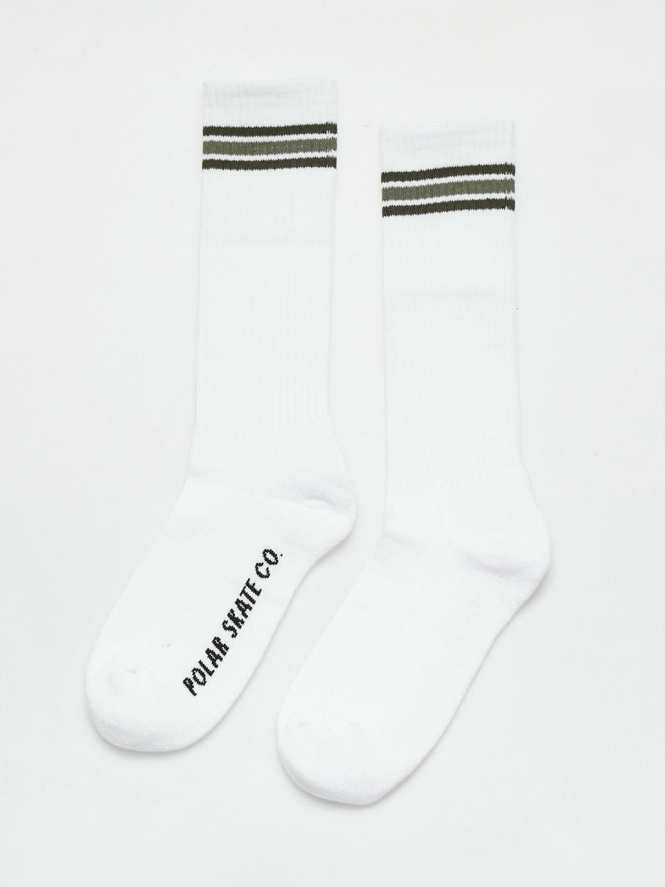 Polar Skate Stripe Long Socks (white/navy/rust)