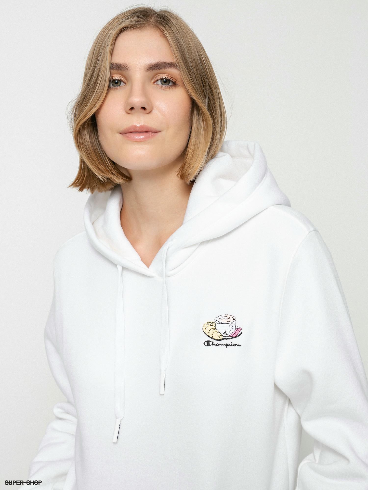 champion womens hooded neck long sleeve hoodie