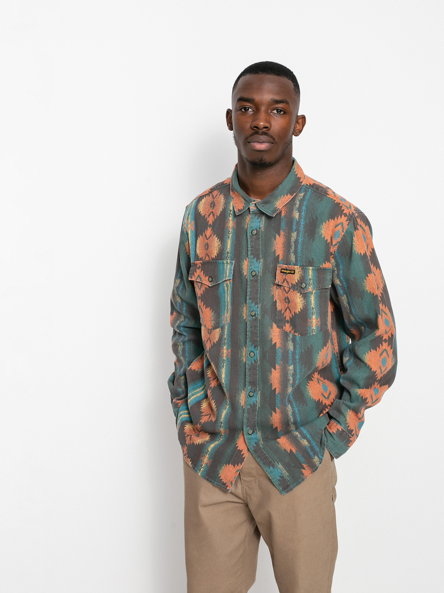 Billabong X Wrangler Westward Twill Shirt (coffee)