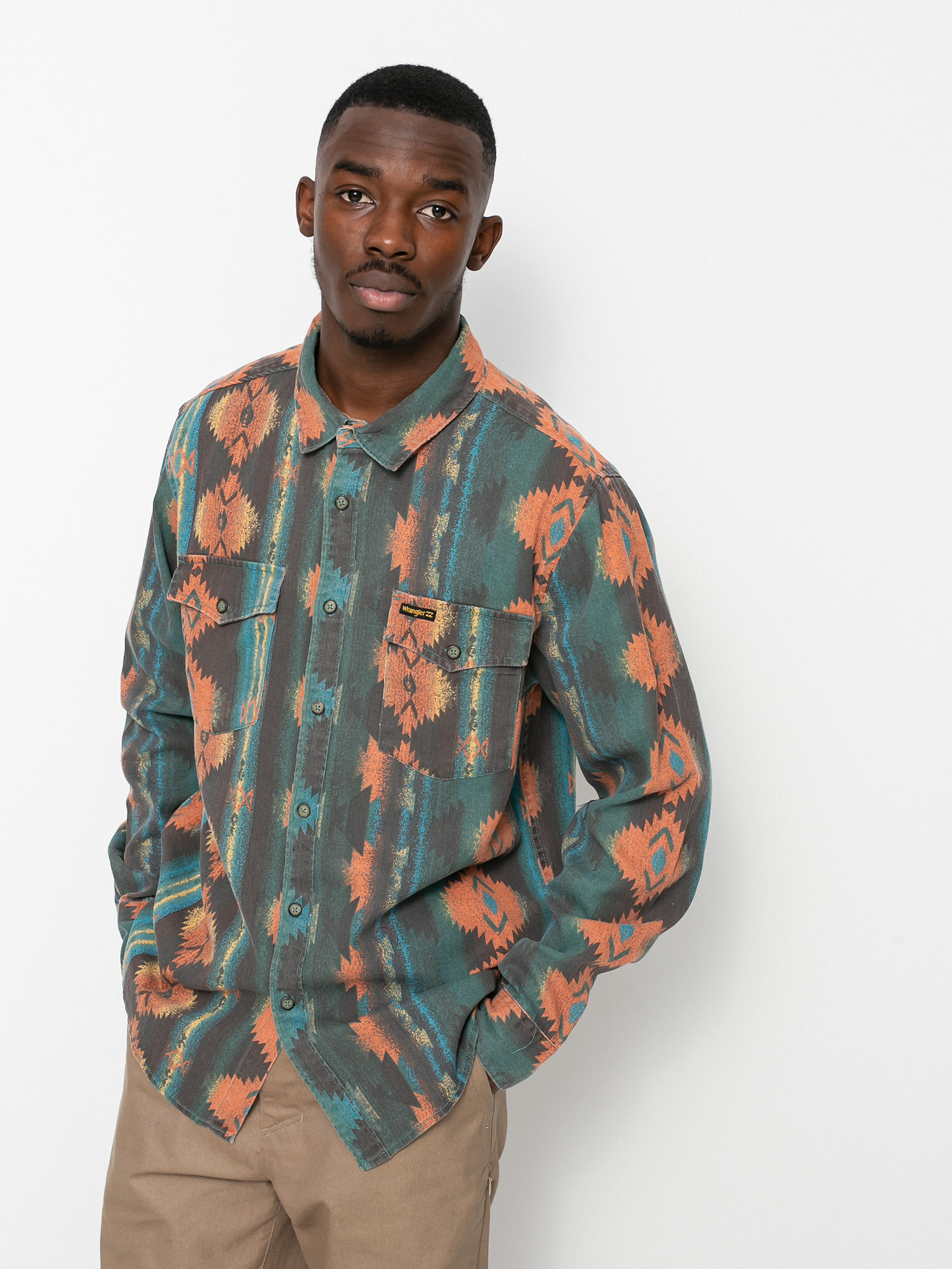 Billabong X Wrangler Westward Twill Shirt (coffee)