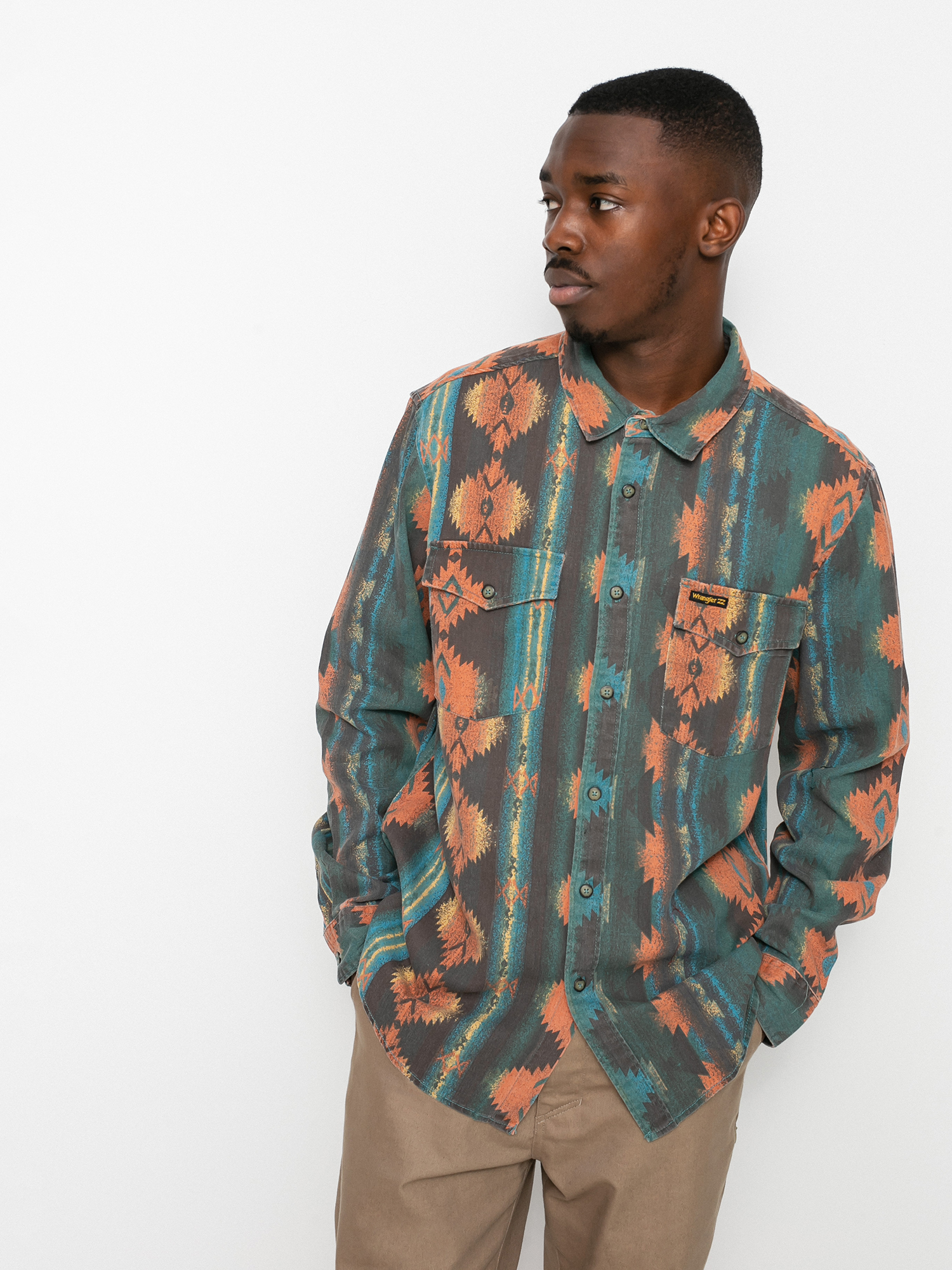 Billabong X Wrangler Westward Twill Shirt (coffee)