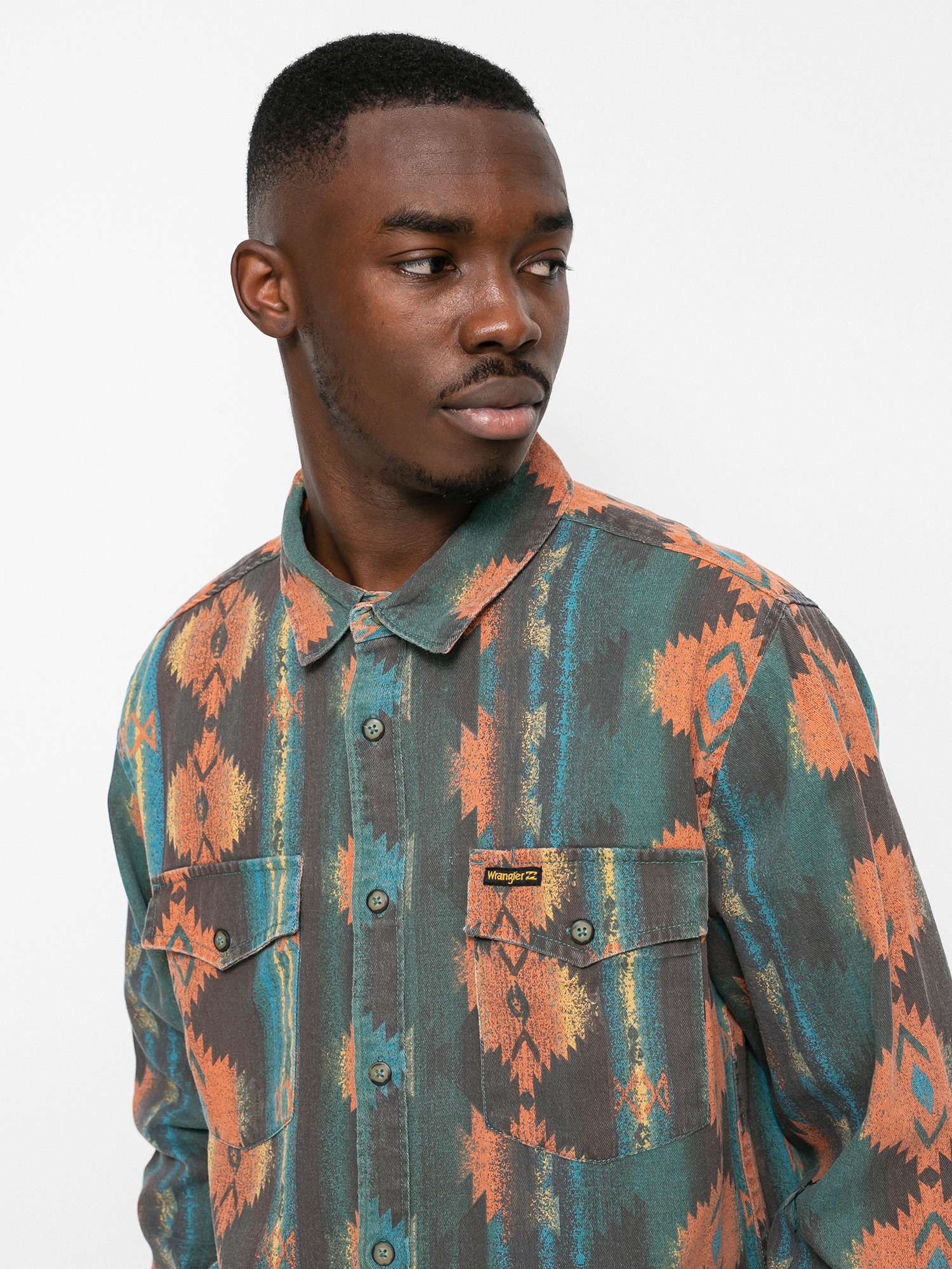 Billabong X Wrangler Westward Twill Shirt (coffee)