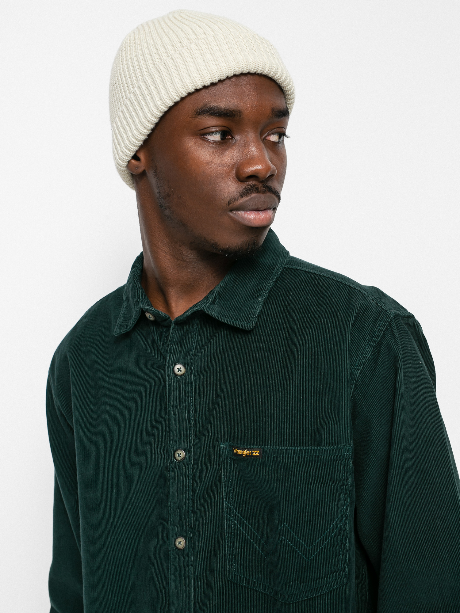 Billabong X Wrangler Bowie Cord Shirt (bottle green)