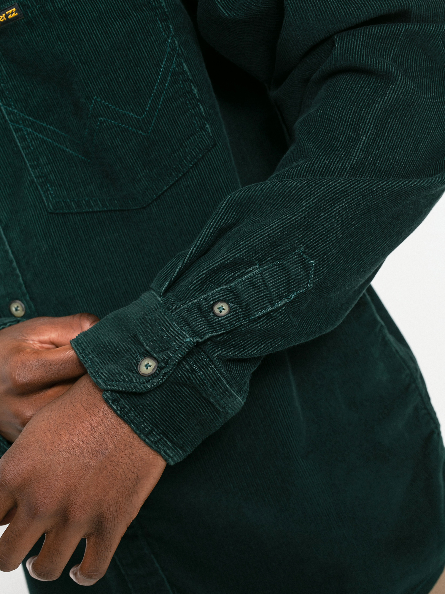 Billabong X Wrangler Bowie Cord Shirt (bottle green)