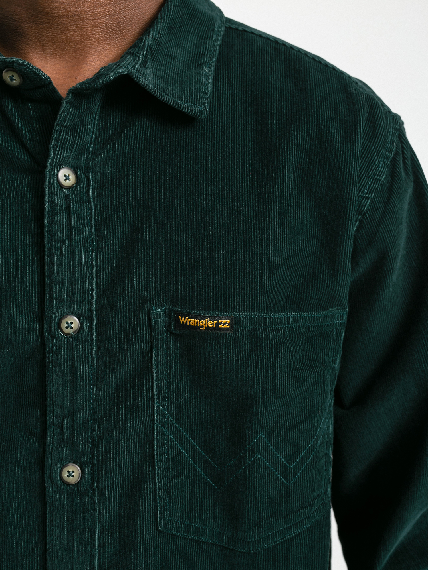 Billabong X Wrangler Bowie Cord Shirt (bottle green)