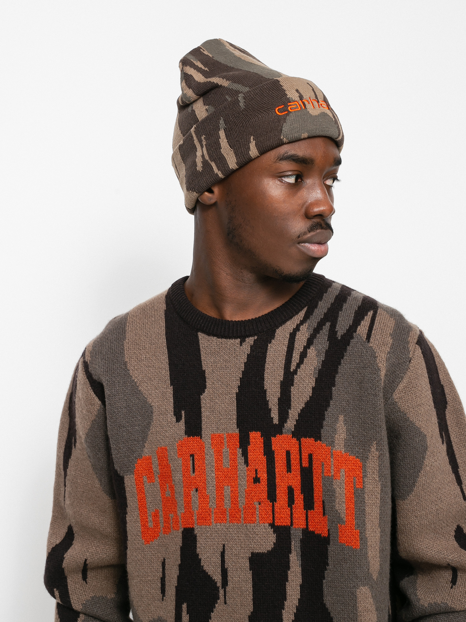 Carhartt WIP Sweter University Script Sweatshirt - camo (camo 