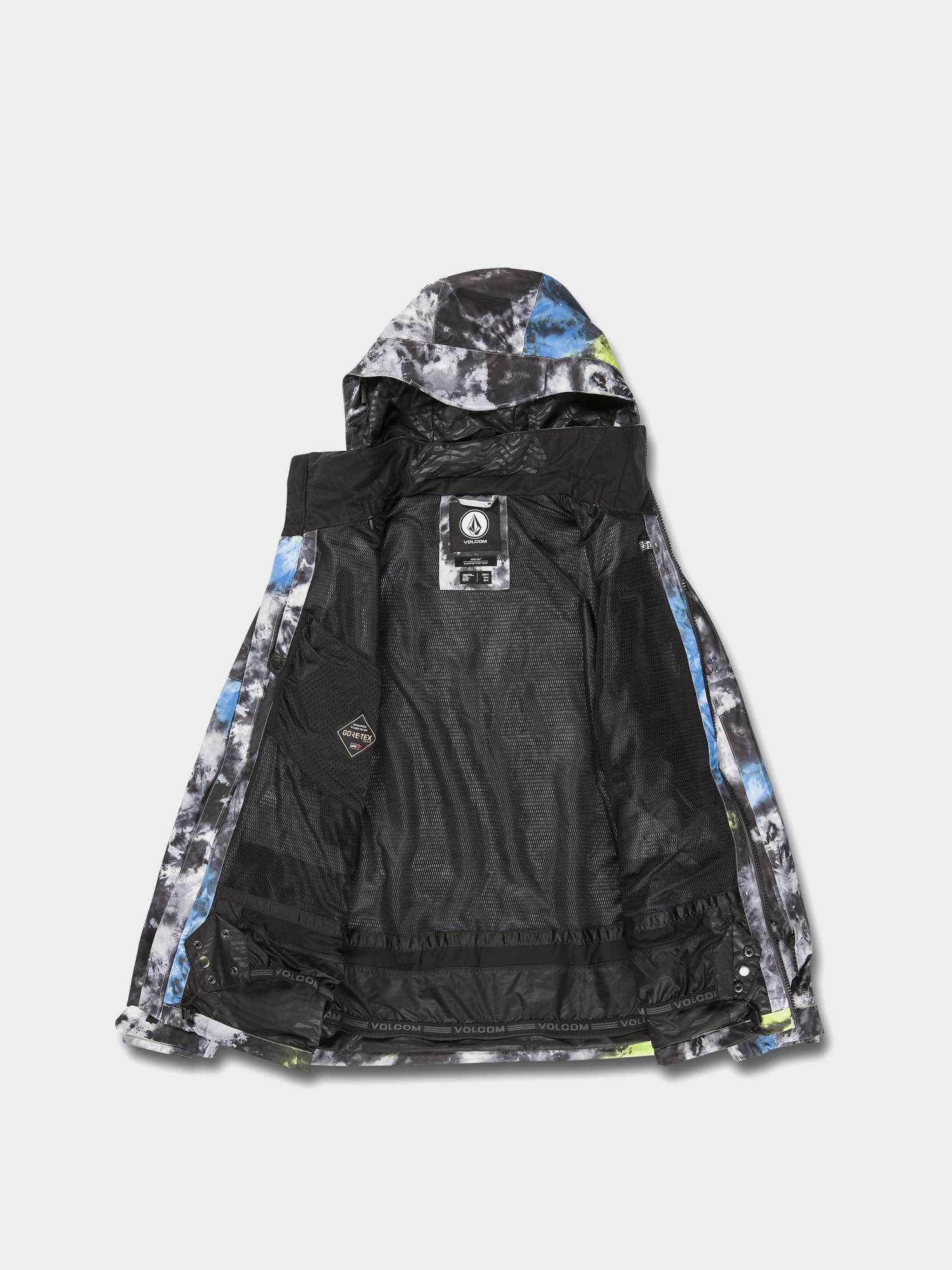 Mens Volcom Stone Gore Tex Snowboard jacket (tie dye)