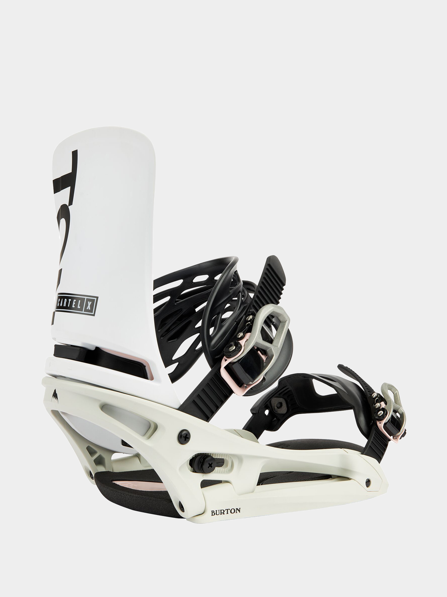 Mens Burton Cartel X Est Snowboard bindings (white/gray/logo)