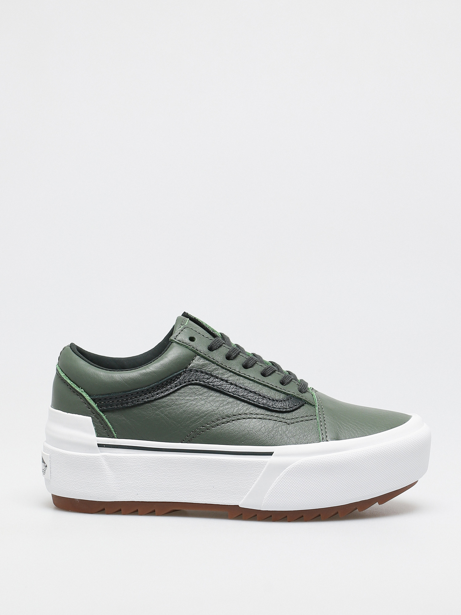 Vans Old Skool Stacked Shoes (tumbled lthr/thyme/trwht)